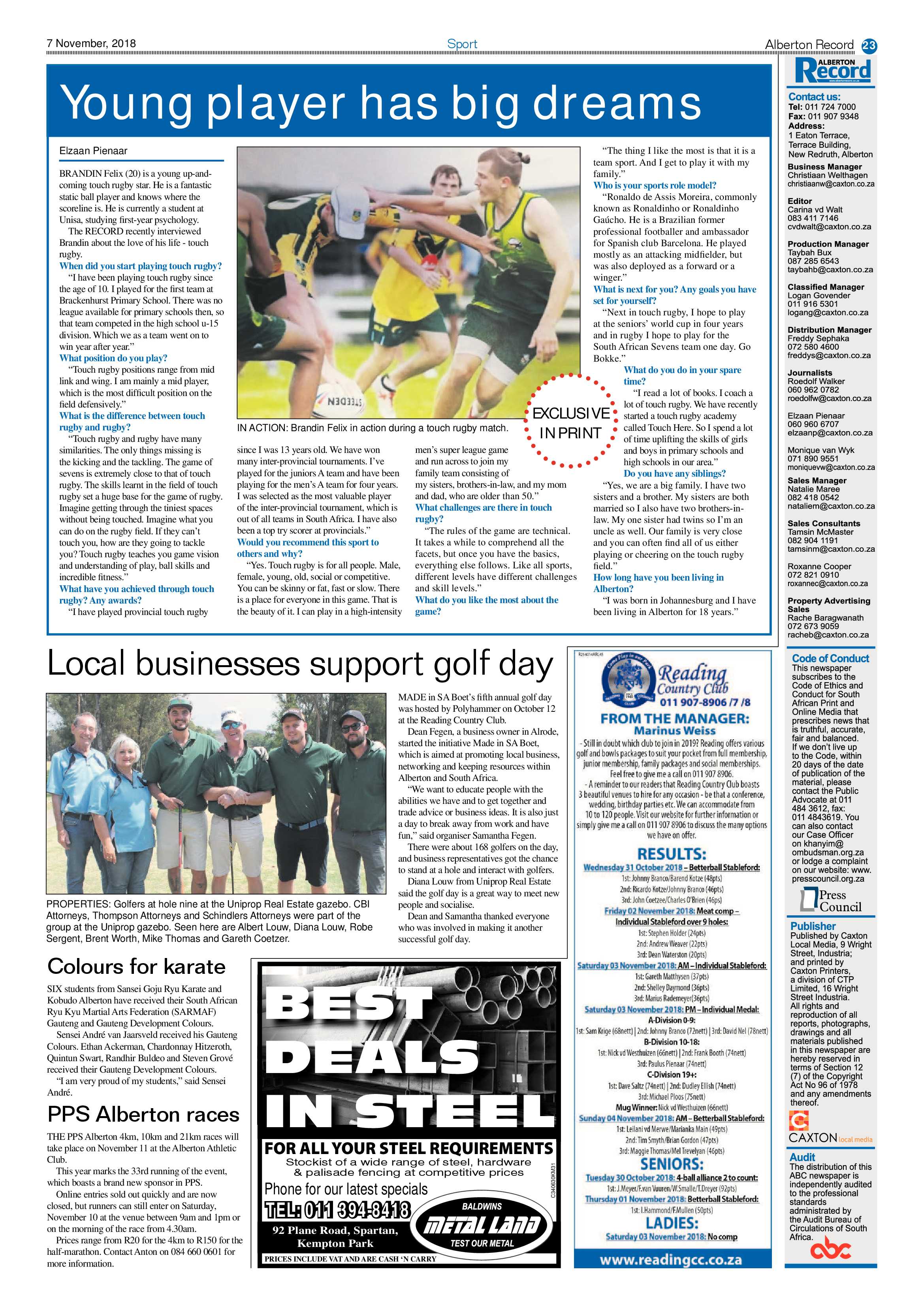 Alberton Record 07 November 2018 page 23