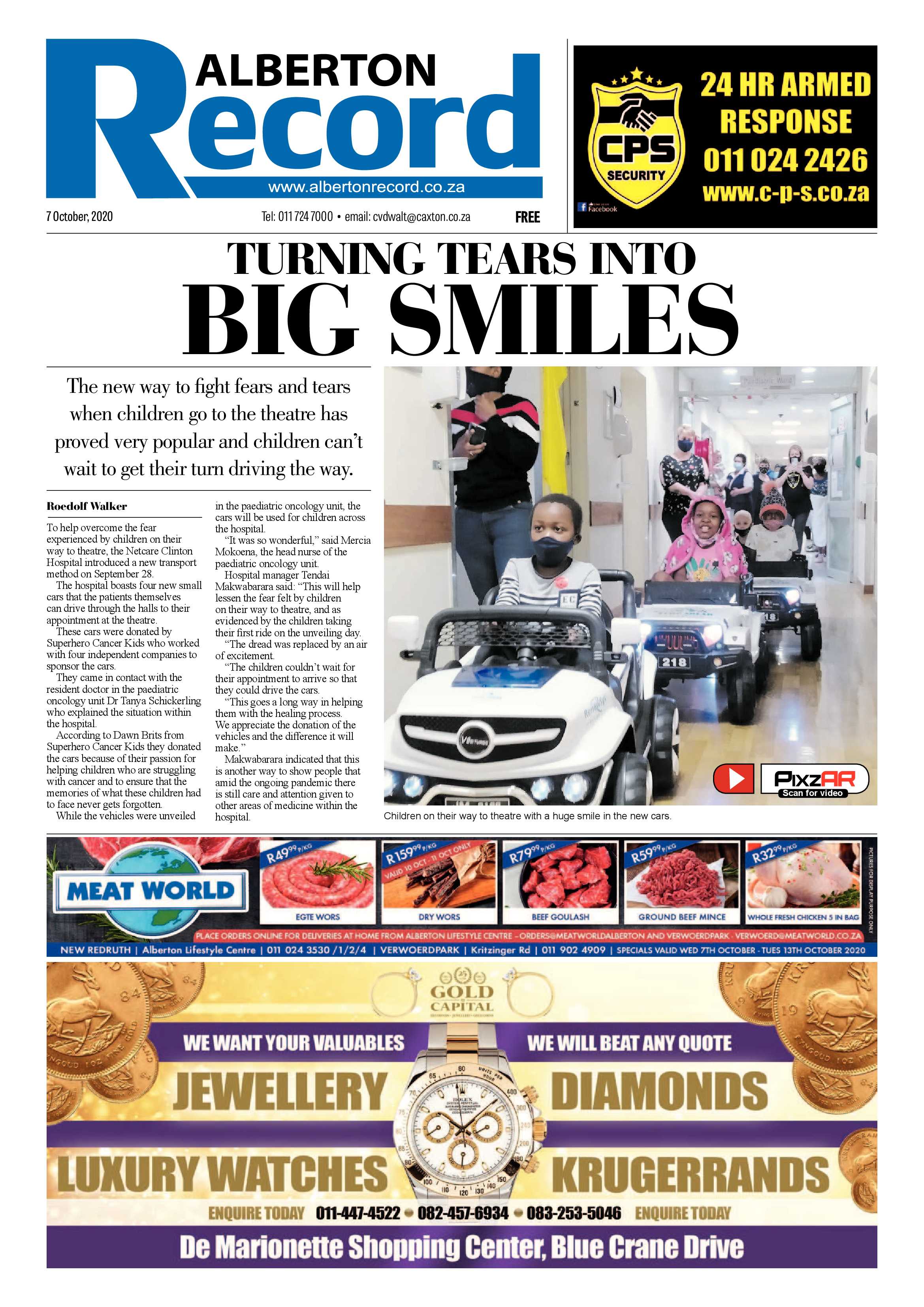 Alberton Record 07 October 2020 page 1