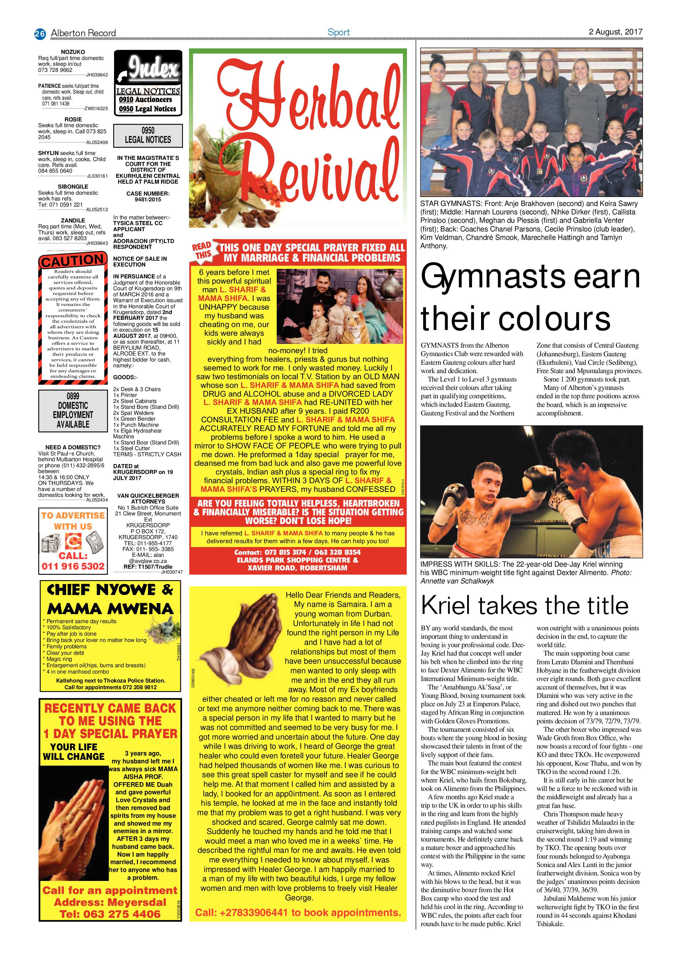 Alberton Record 02 August 2017 page 26