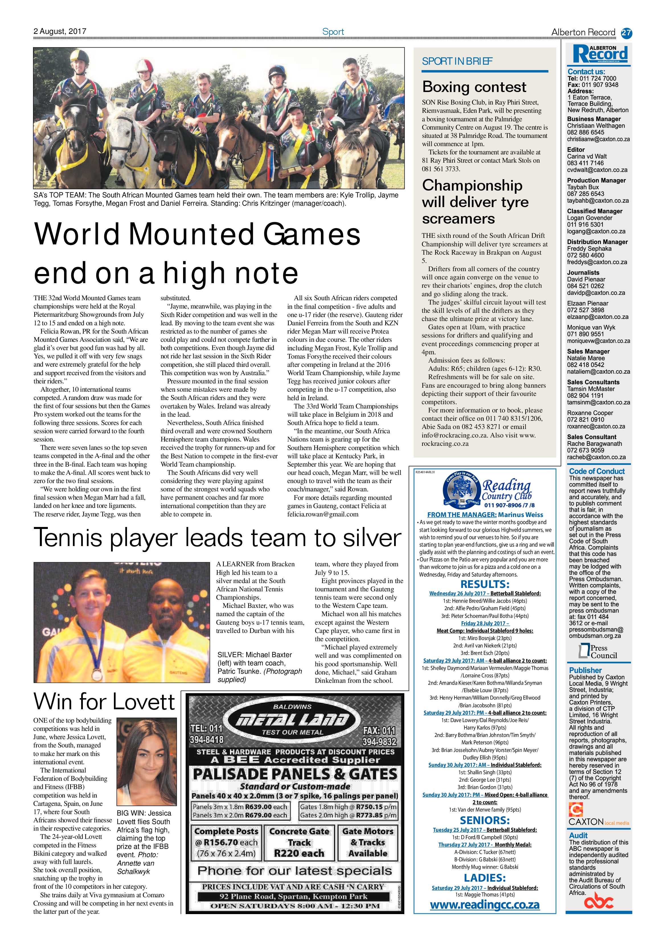 Alberton Record 02 August 2017 page 27