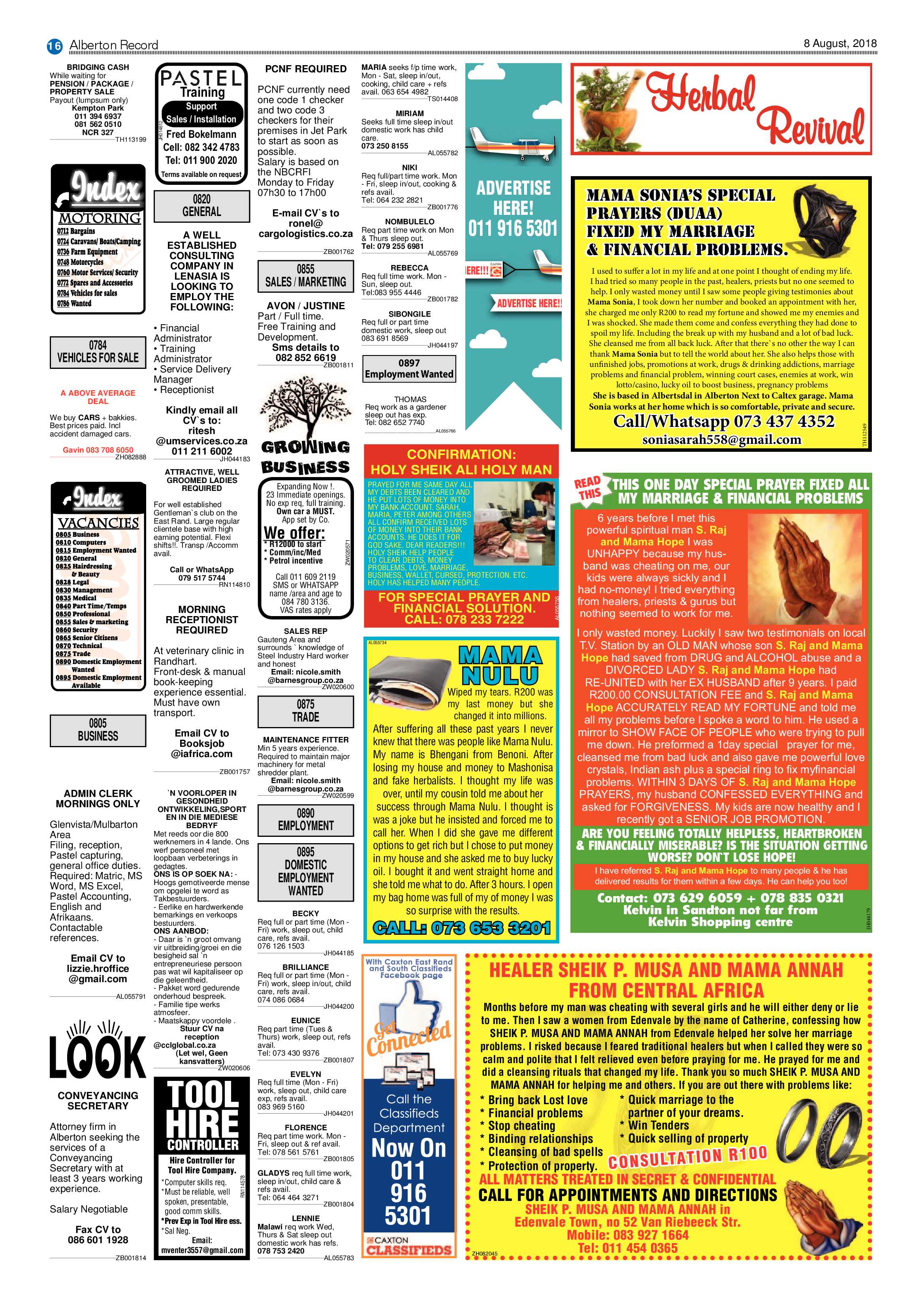 Alberton Record 08 August 2018 page 16