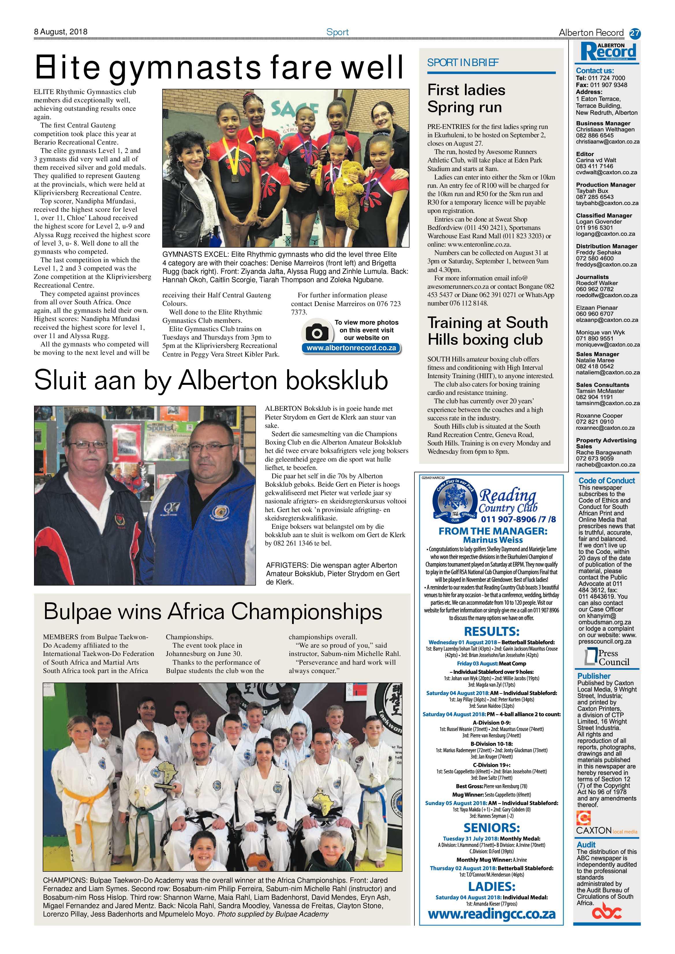 Alberton Record 08 August 2018 page 27