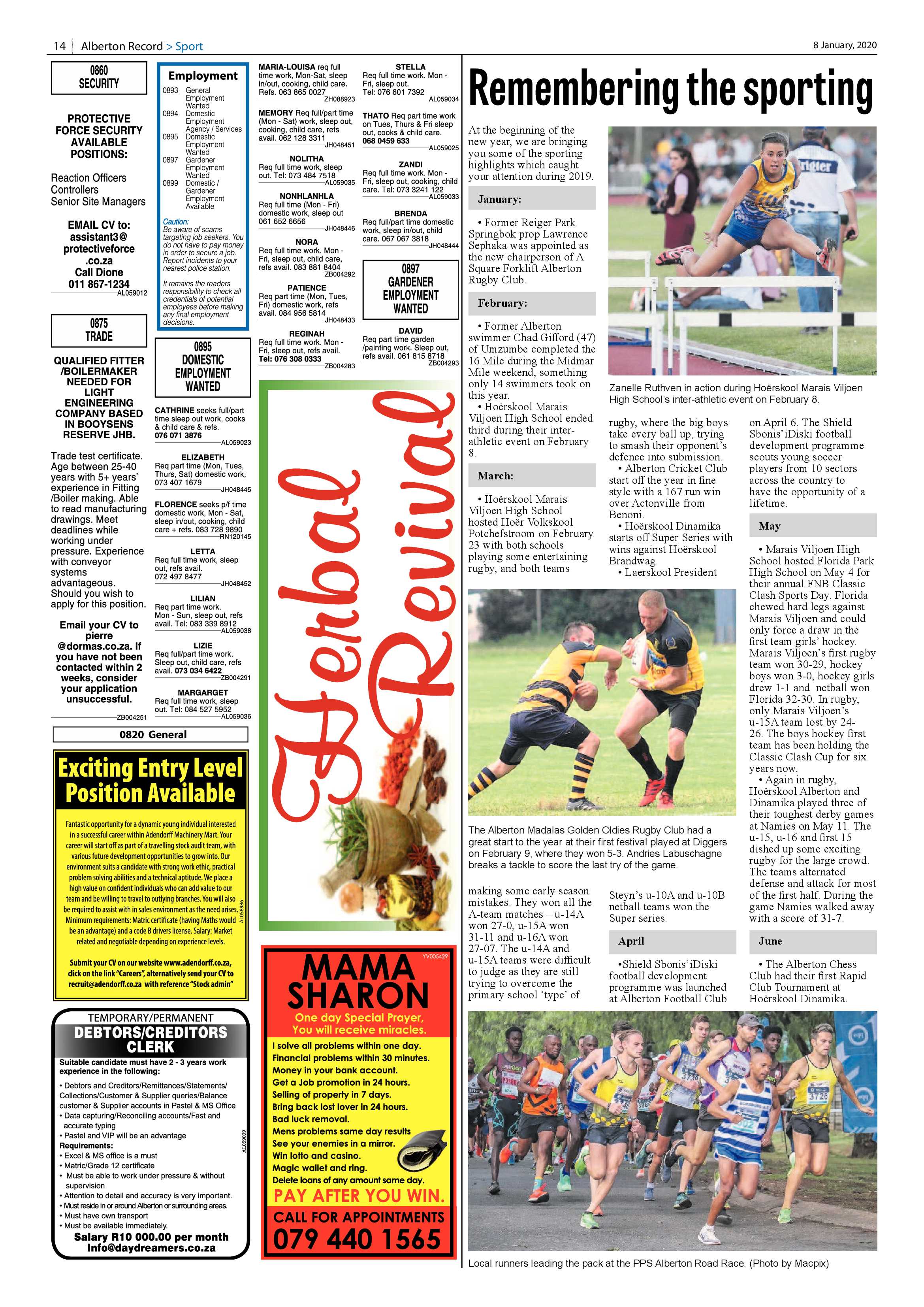 Alberton Record 08 January 2020 page 14
