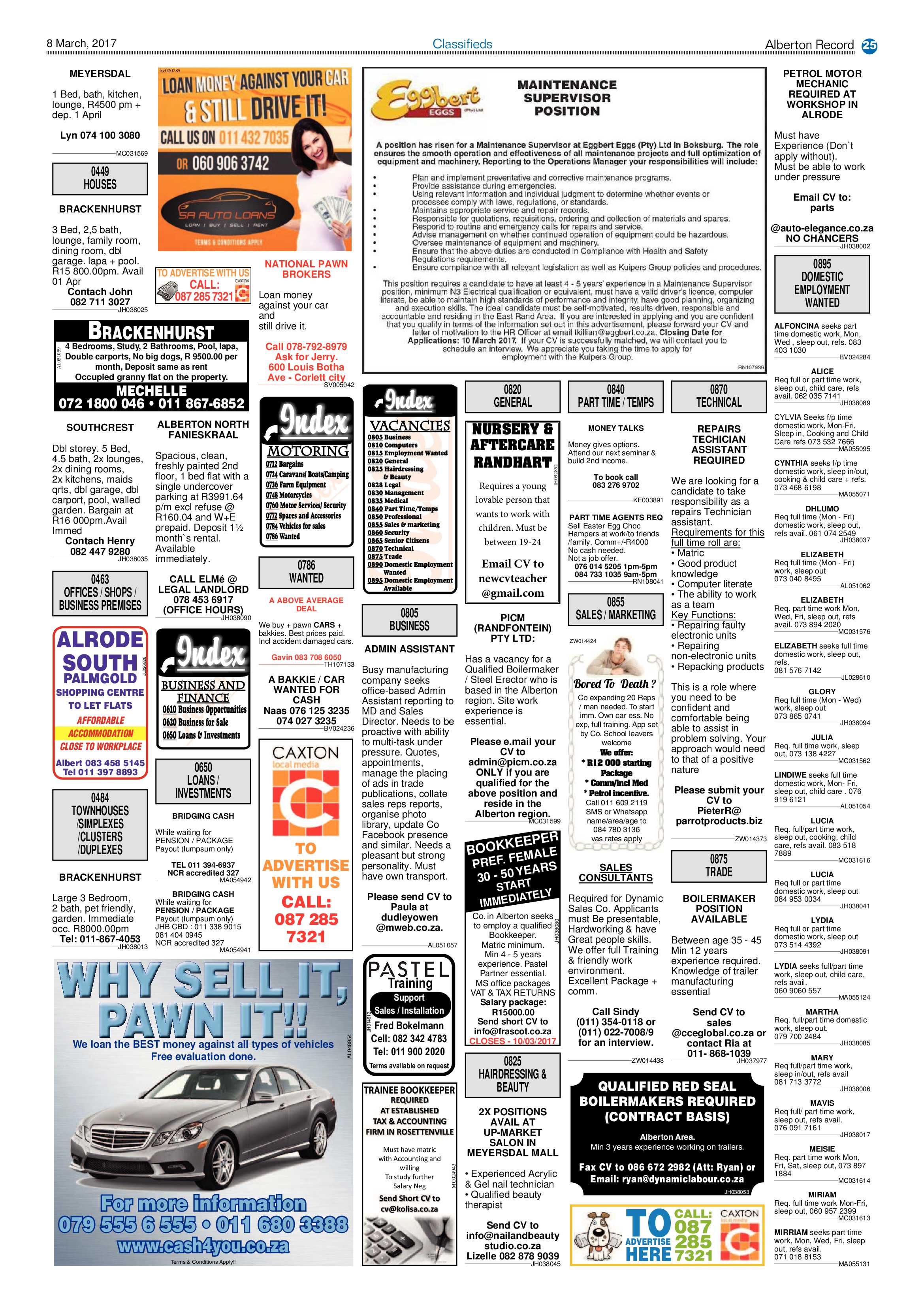 Alberton Record 08 March 2017 page 25