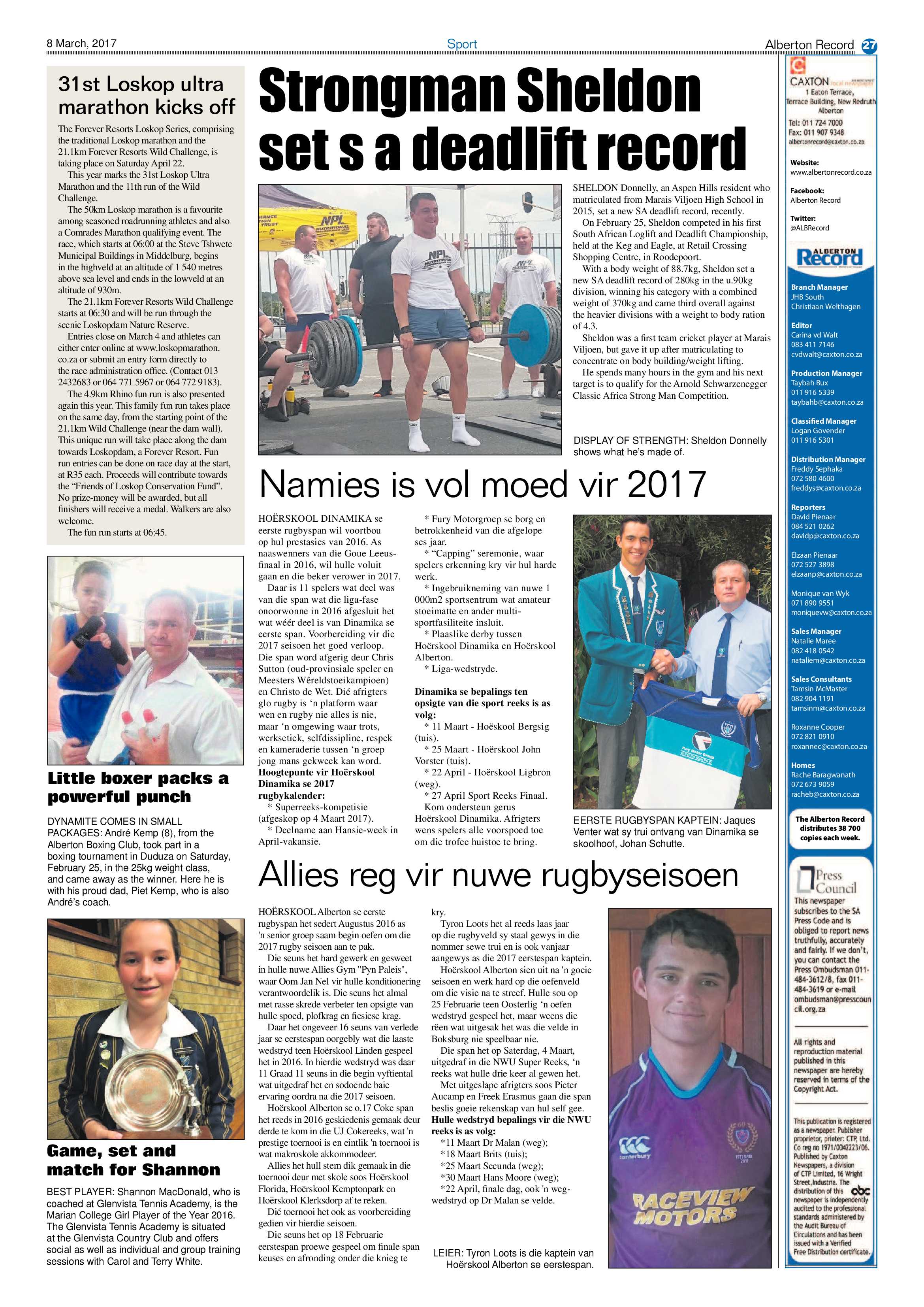 Alberton Record 08 March 2017 page 27