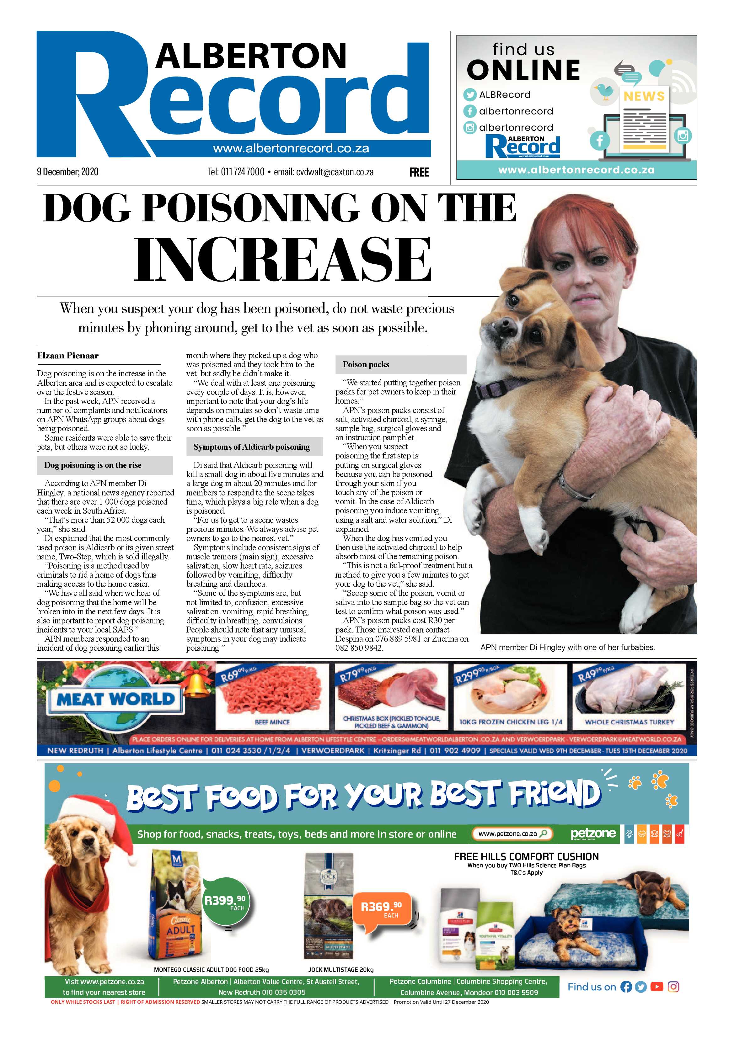Alberton Record 09 December 2020 page 1