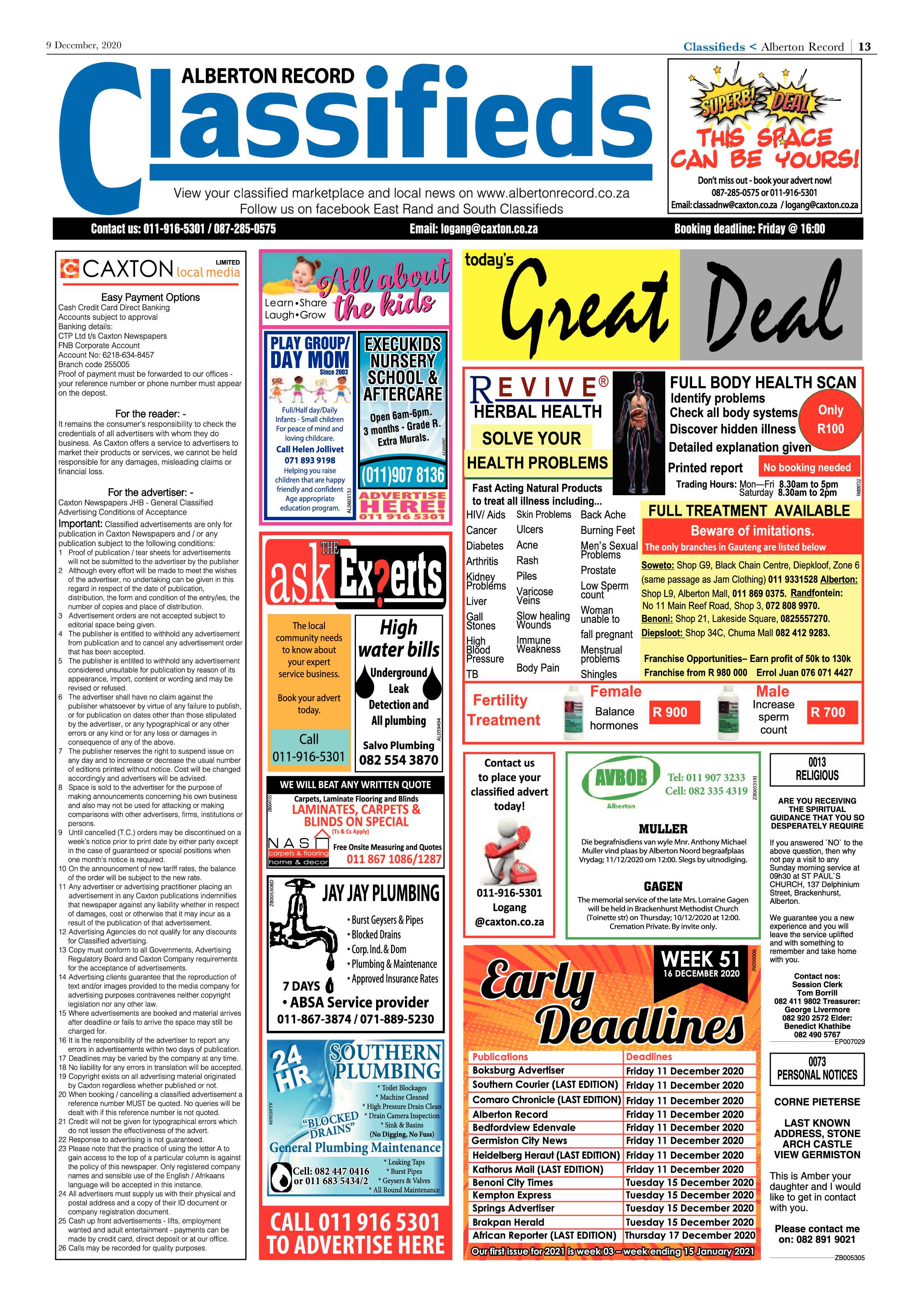 Alberton Record 09 December 2020 page 13