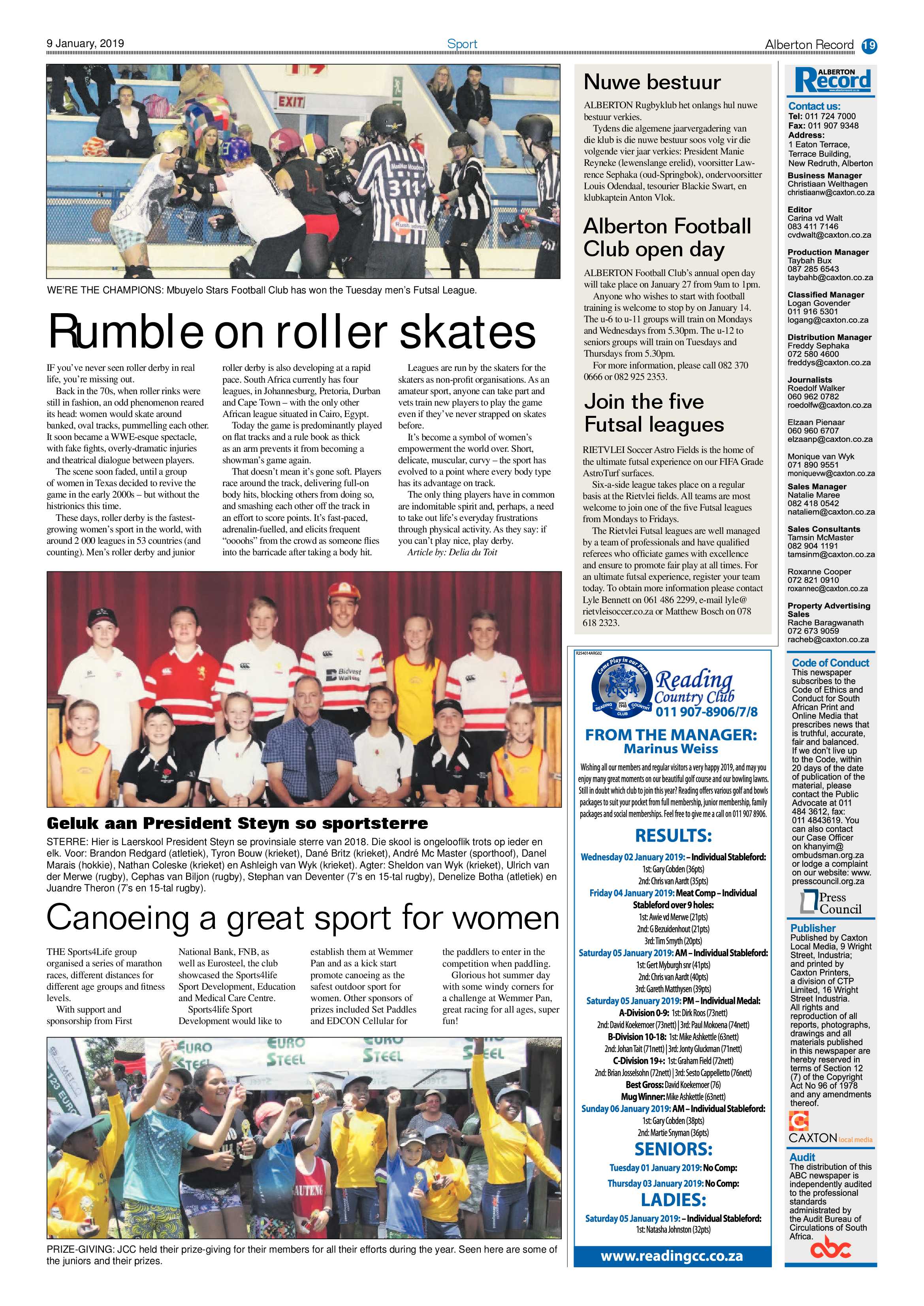 Alberton Record 09 January 2019 page 19