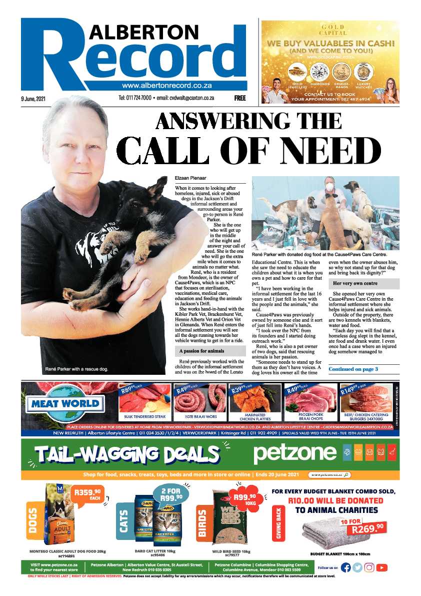 Alberton Record 09 June 2021 page 1
