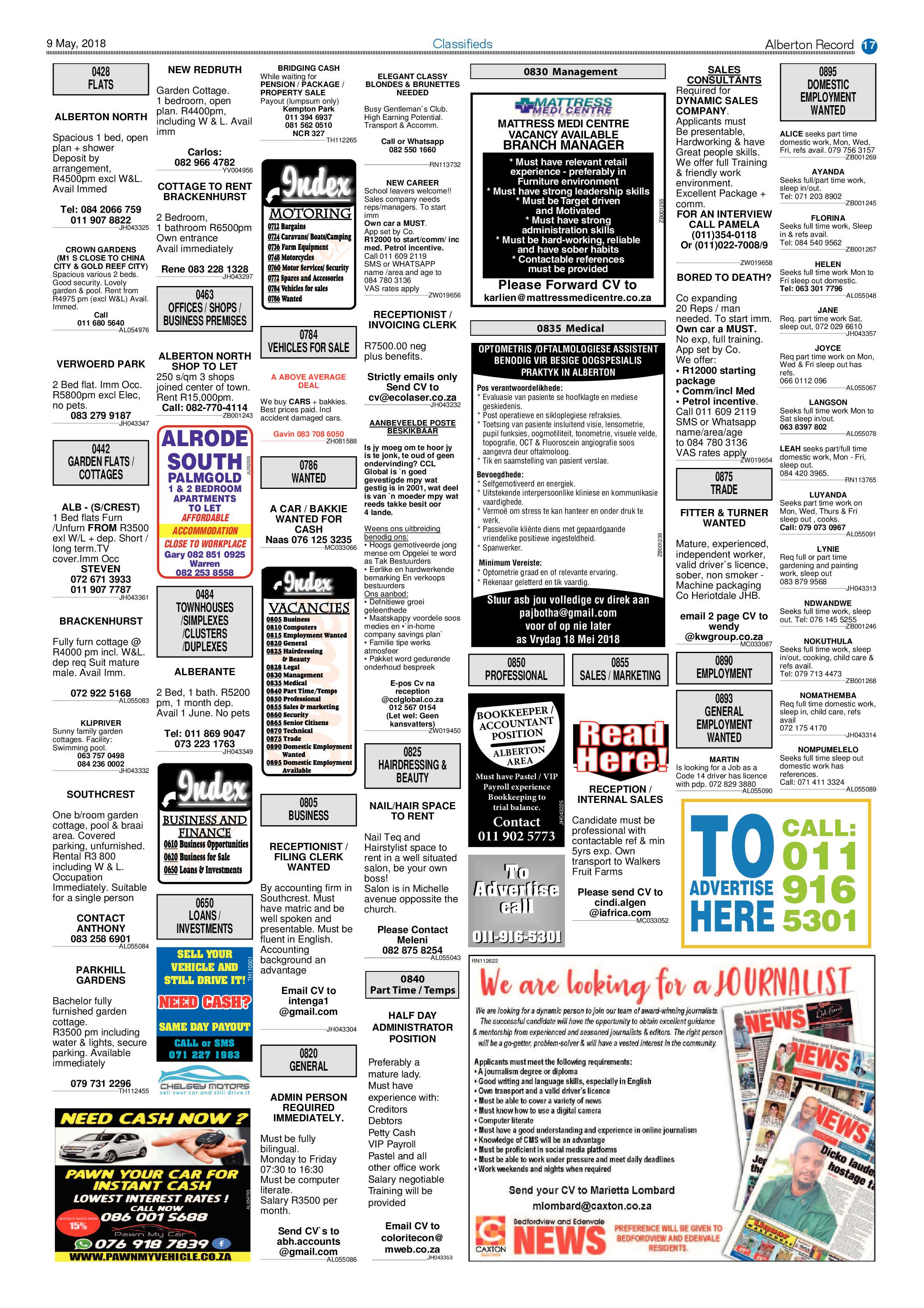 Alberton Record 09 May 2018 page 17