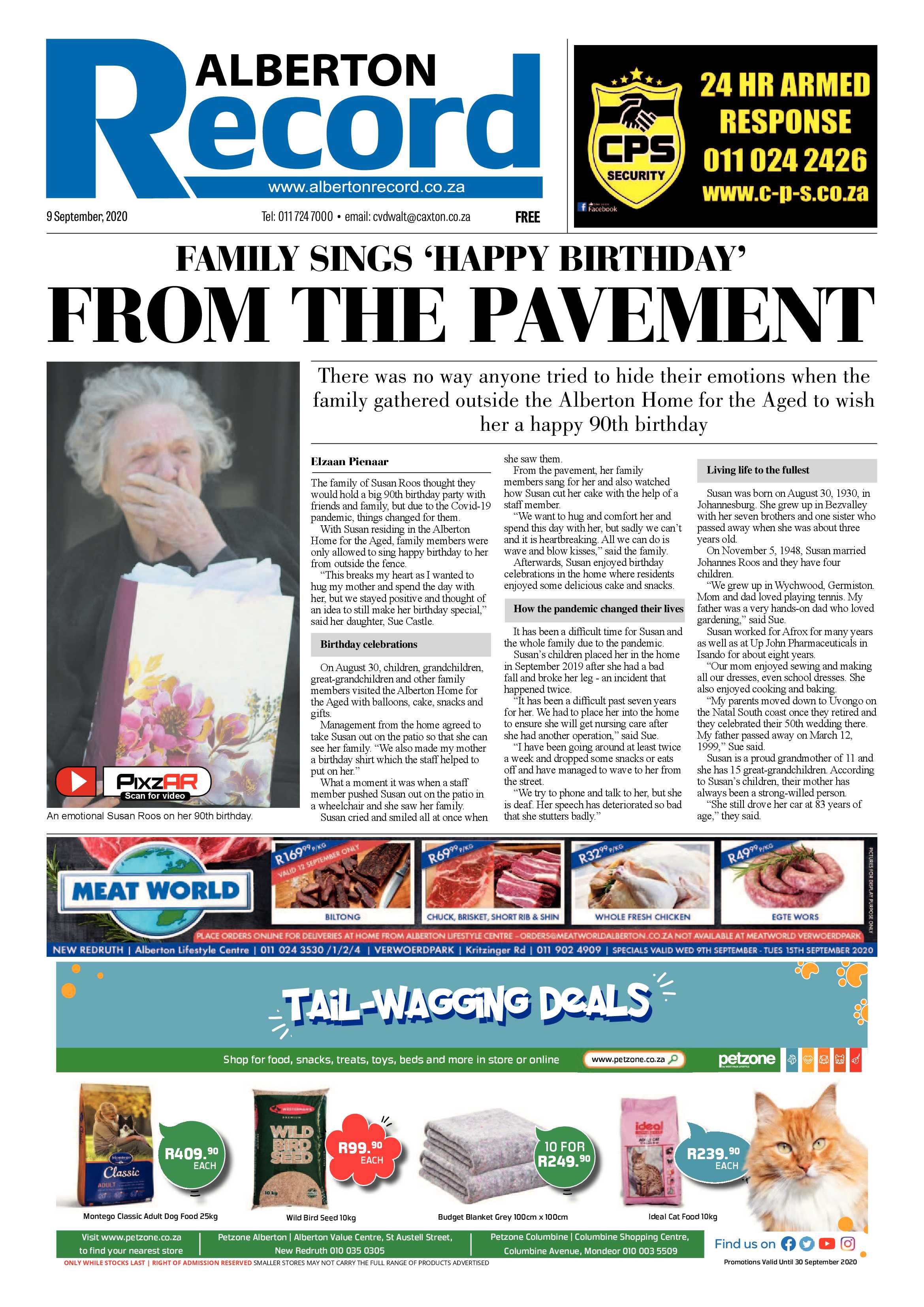 Alberton Record 09 September 2020 page 1