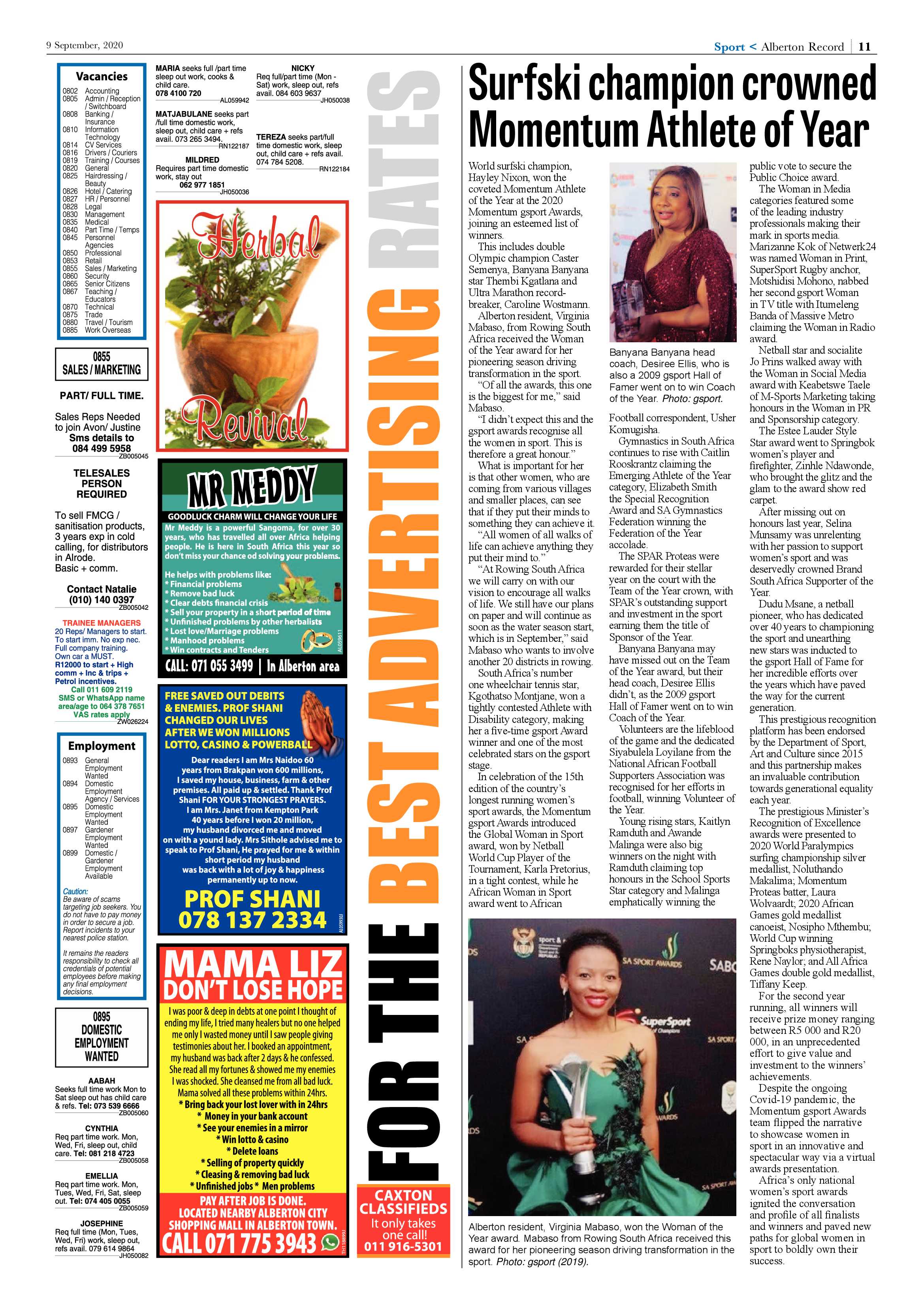 Alberton Record 09 September 2020 page 11