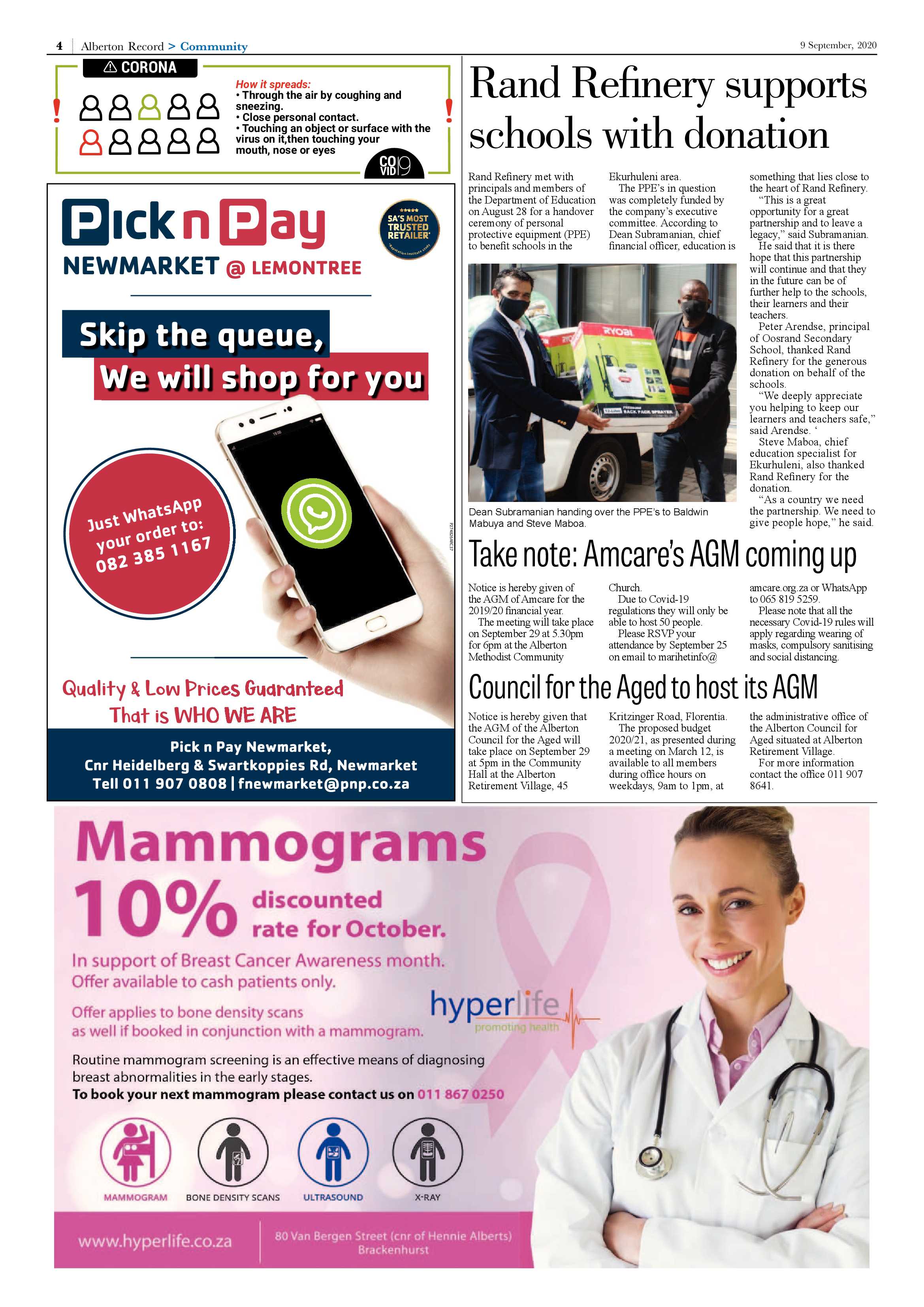Alberton Record 09 September 2020 page 4
