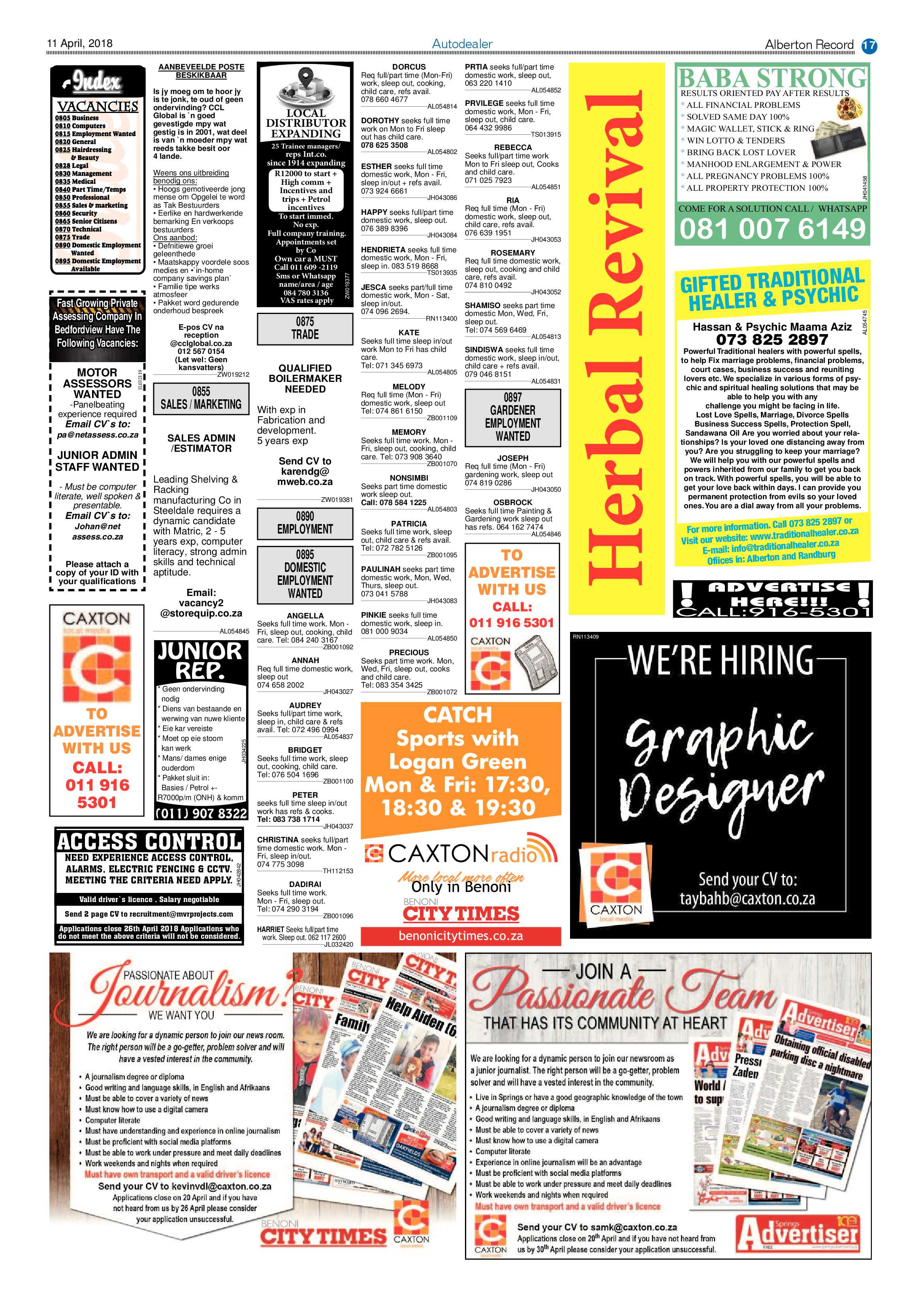 Alberton Record 11 April 2018 page 17