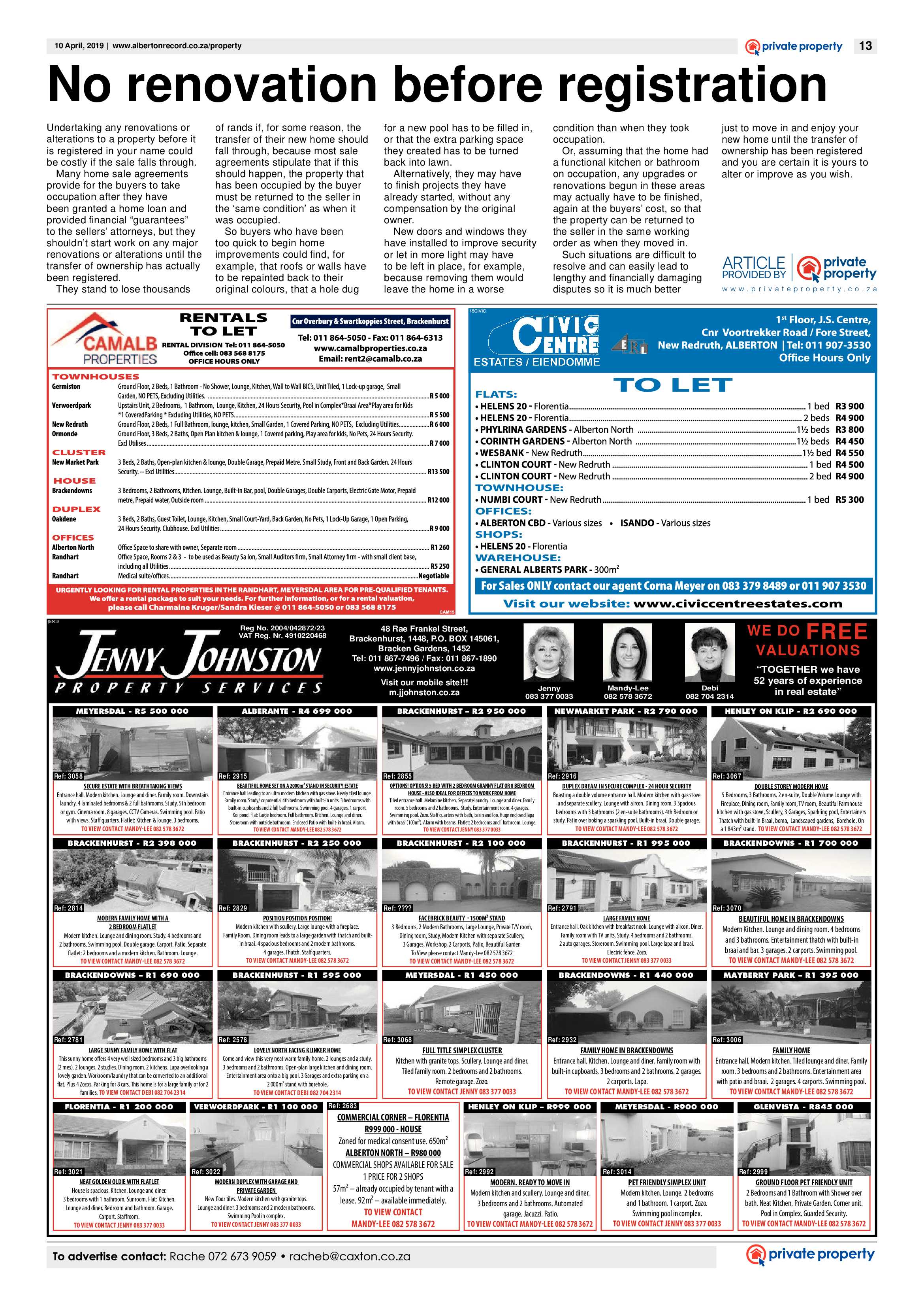 Alberton Record 10 April 2019 page 13