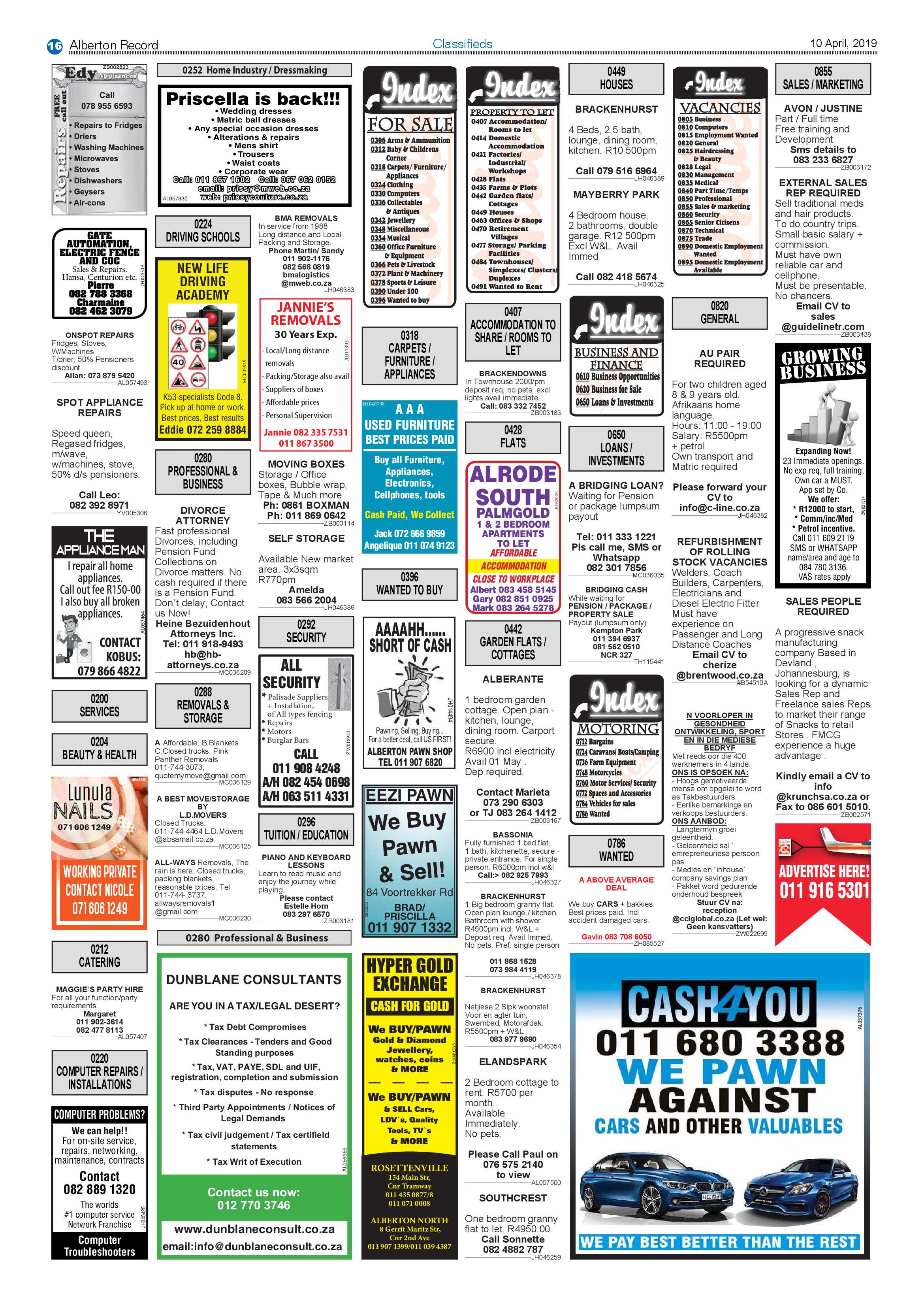 Alberton Record 10 April 2019 page 16