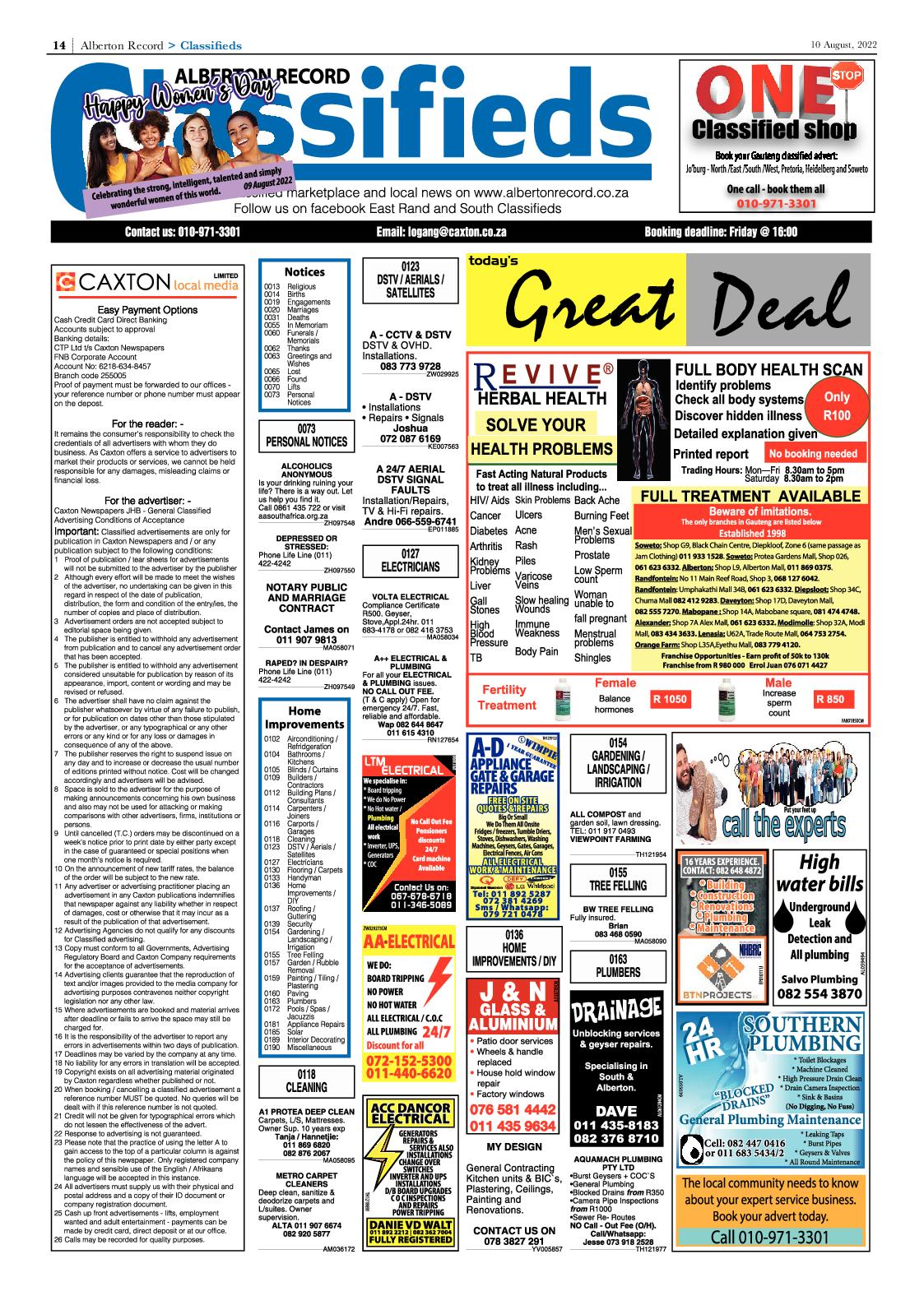 Alberton Record 10 August 2022 page 16