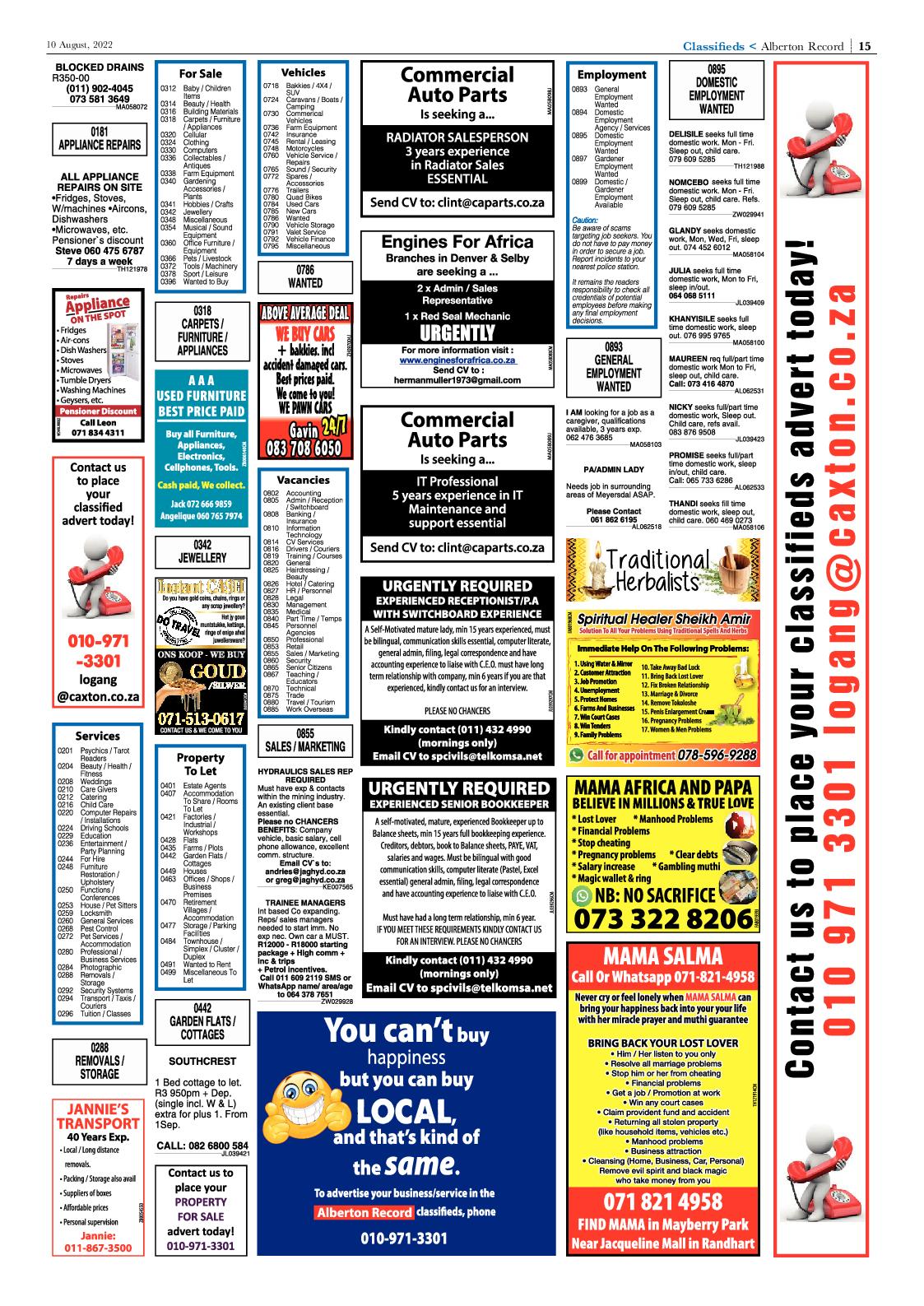 Alberton Record 10 August 2022 page 17
