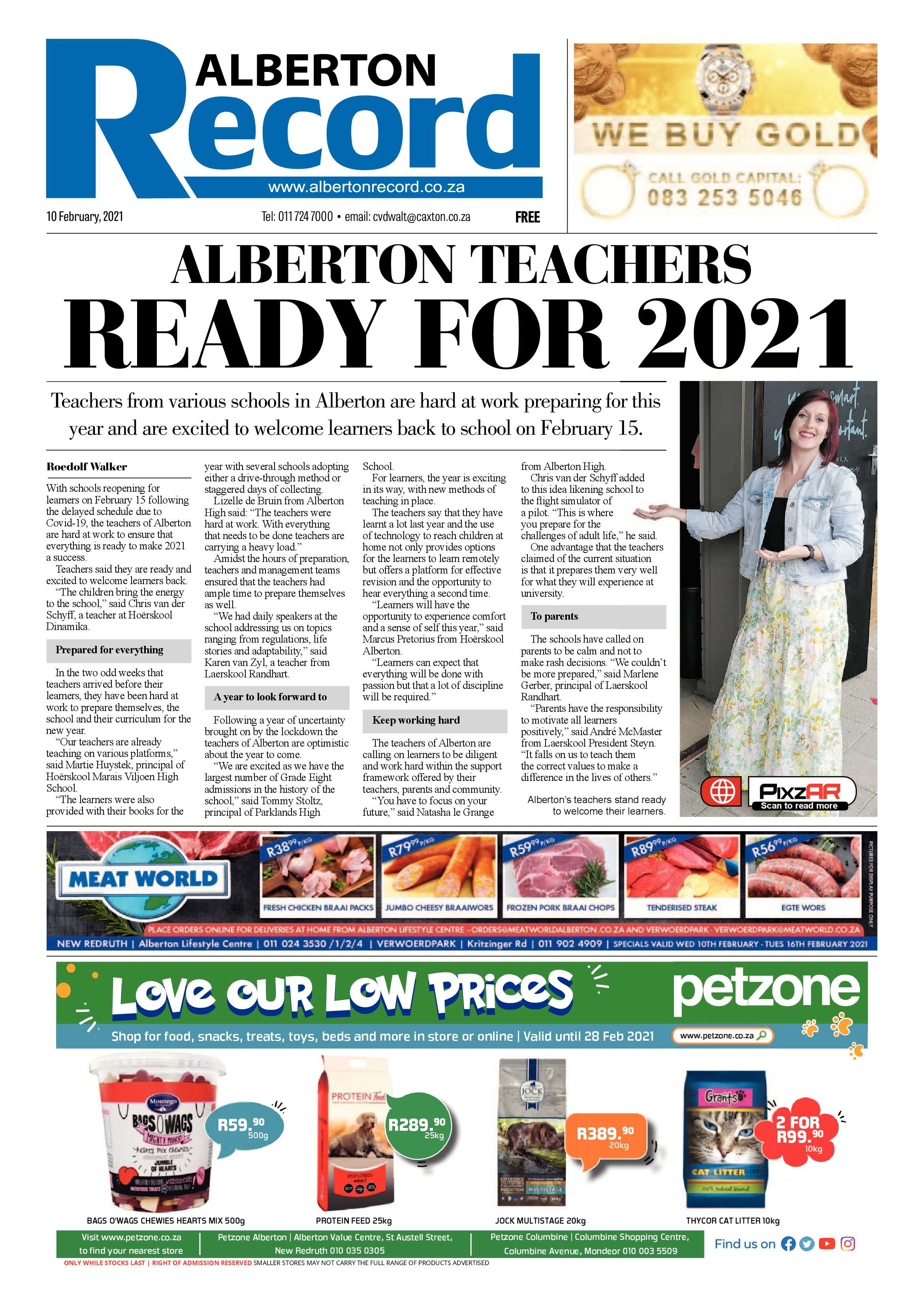 Alberton Record 10 February 2021 page 1