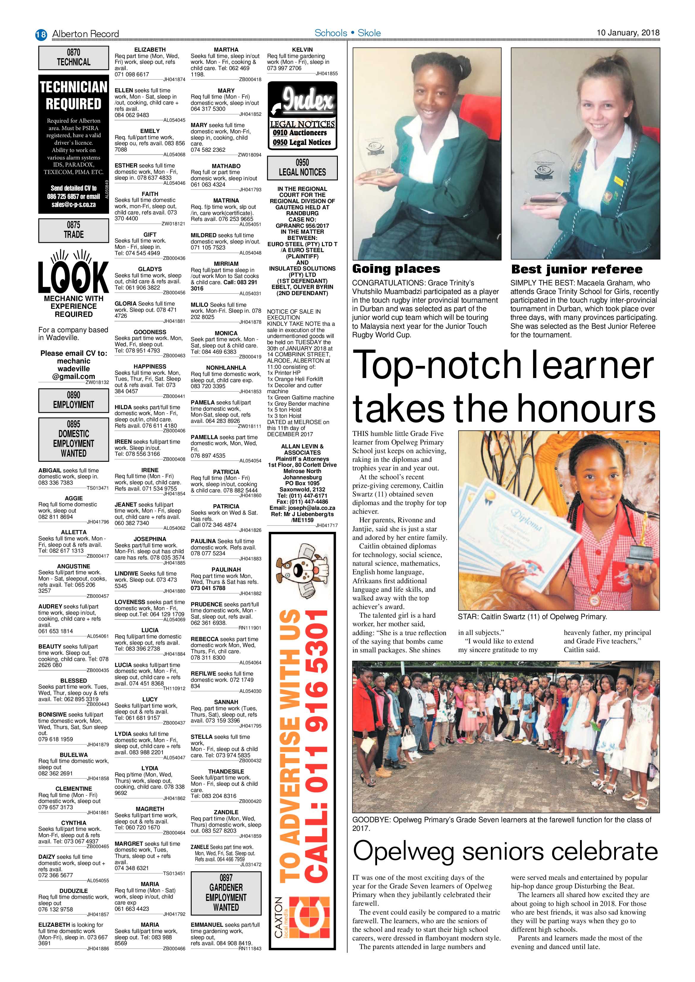 Alberton Record 10 January 2018 page 18