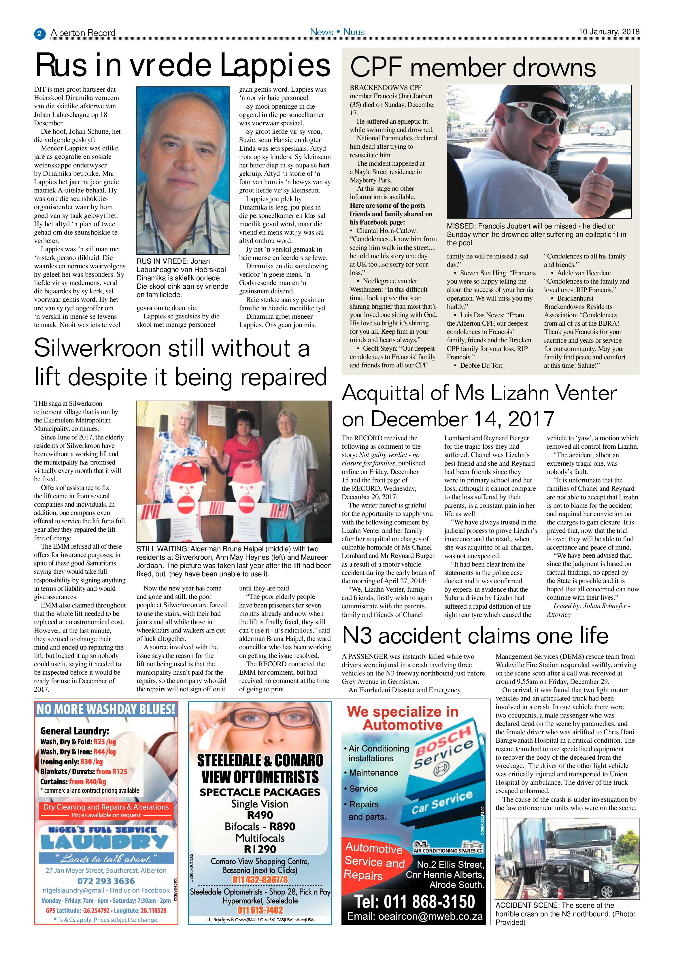 Alberton Record 10 January 2018 page 2