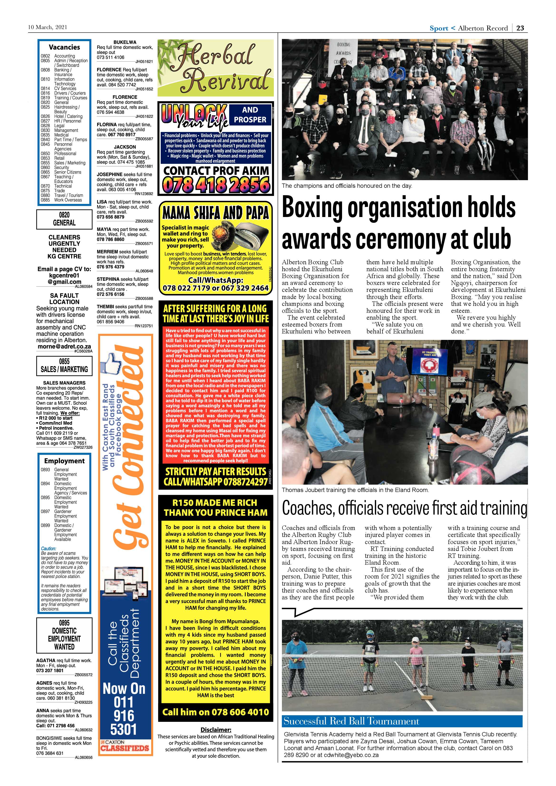 Alberton Record 10 March 2021 page 23