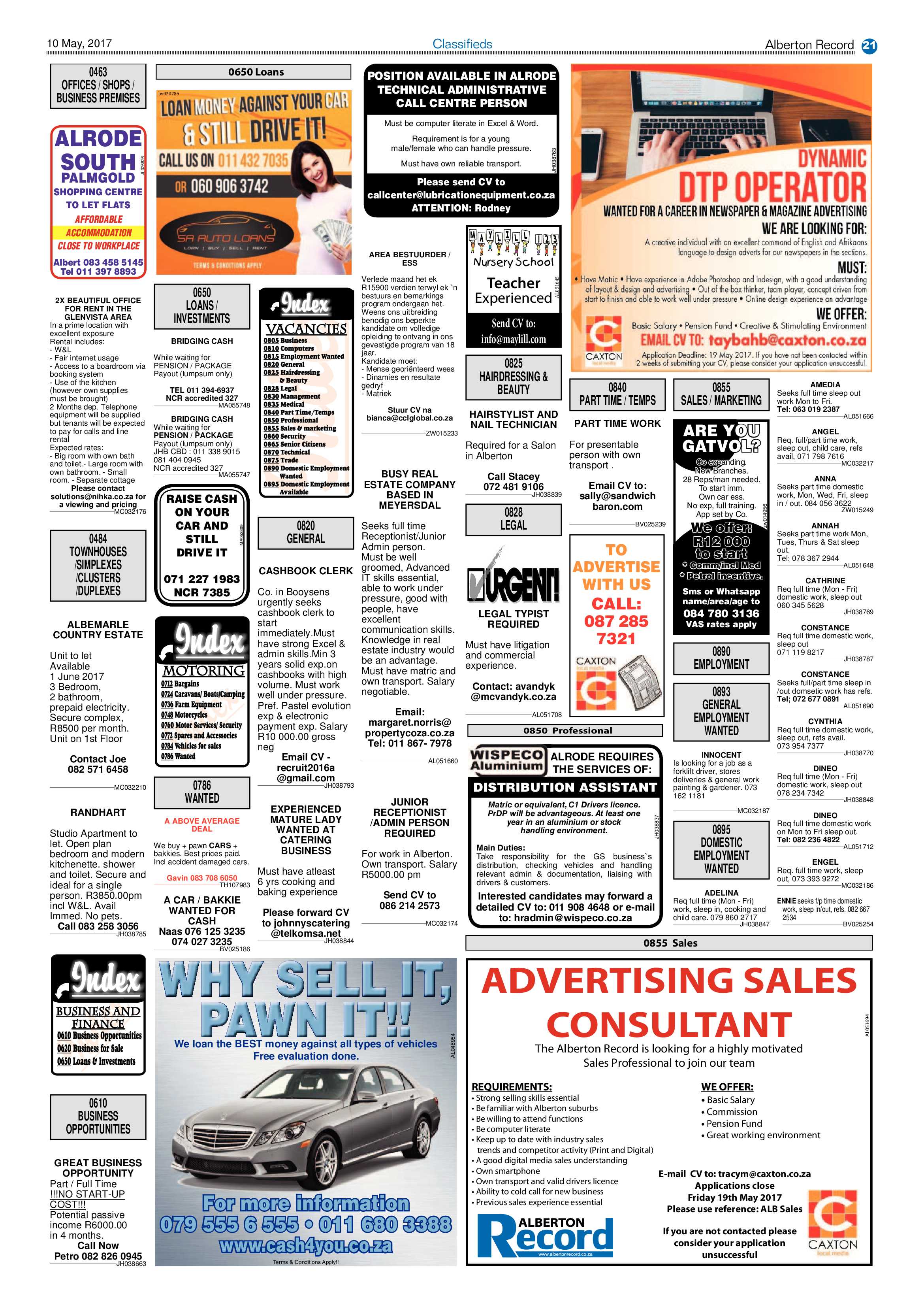 Alberton Record 10 May 2017 page 21