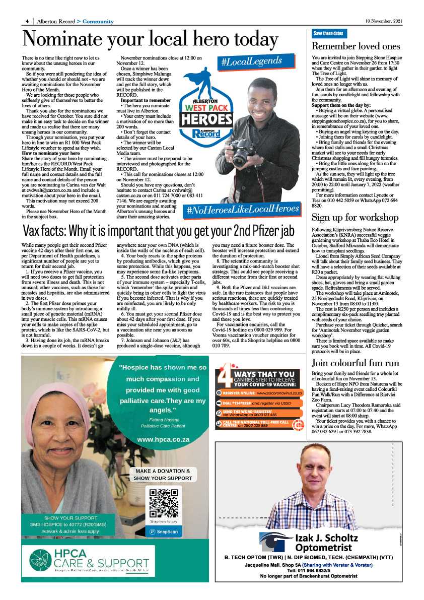 Alberton Record 10 November 2021 page 6