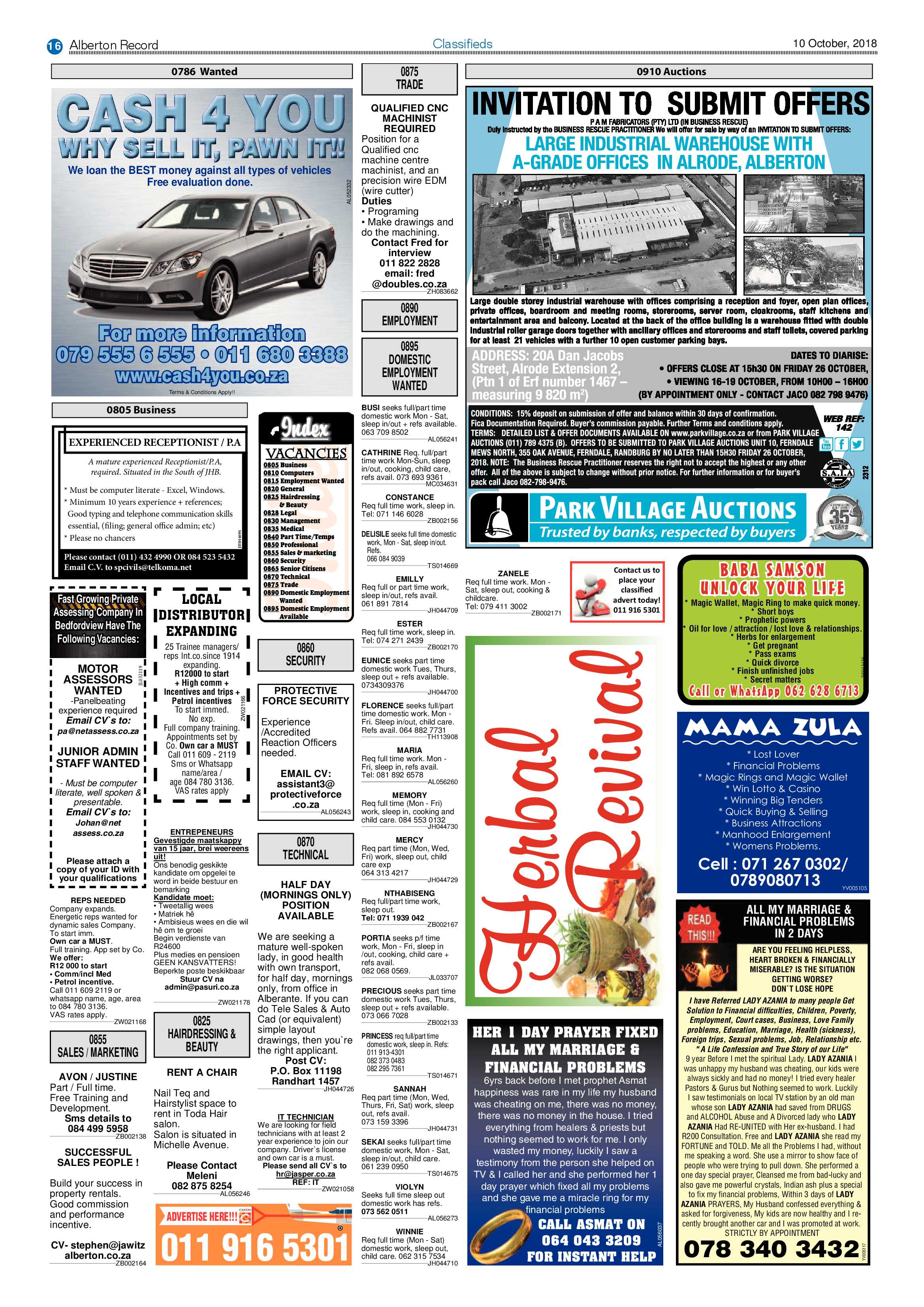 Alberton Record 10 October 2018 page 16