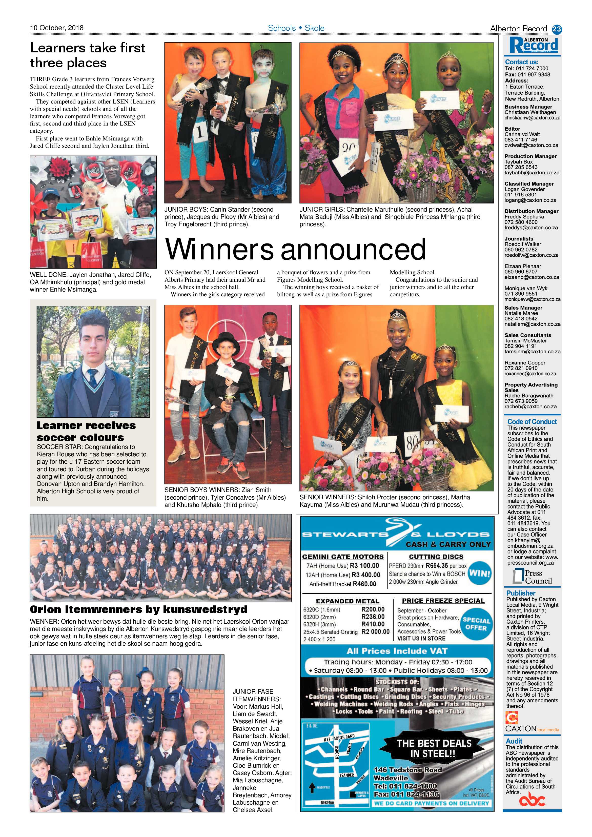 Alberton Record 10 October 2018 page 23