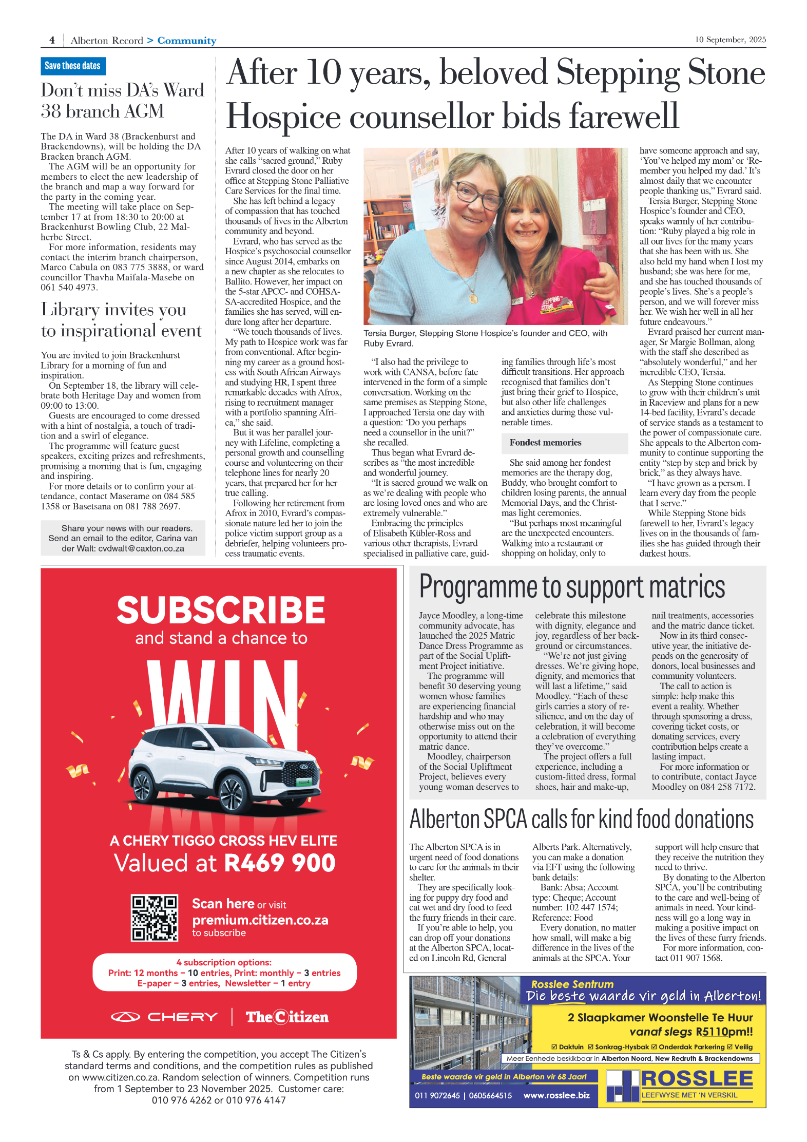 Alberton Record 10 September 2025 page 4