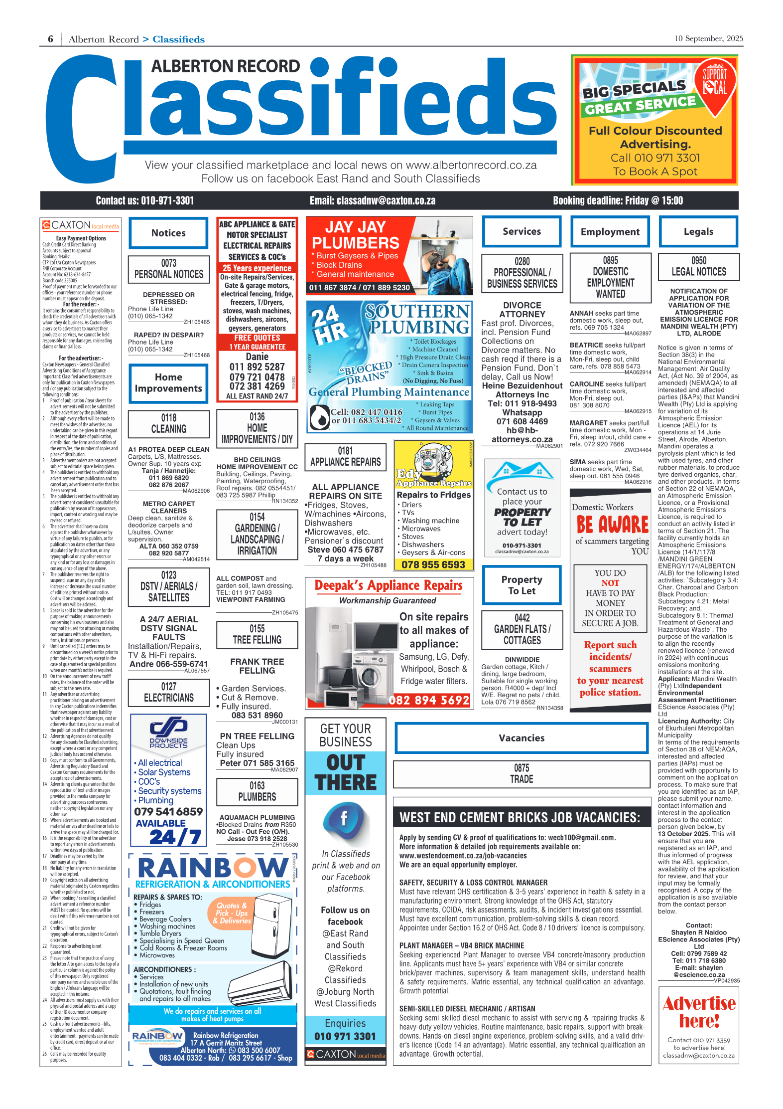 Alberton Record 10 September 2025 page 6