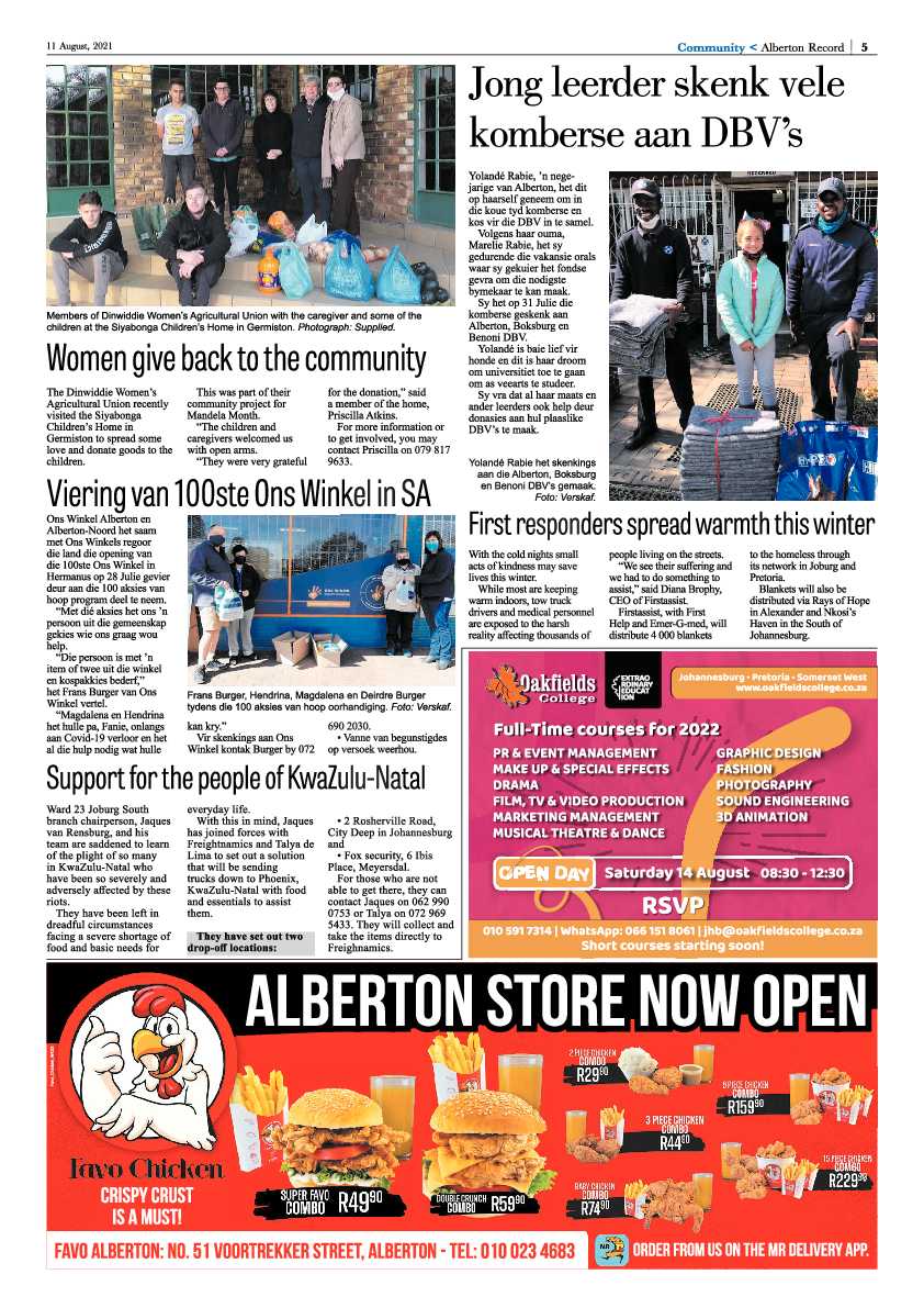 Alberton Record 11 August 2021 page 5