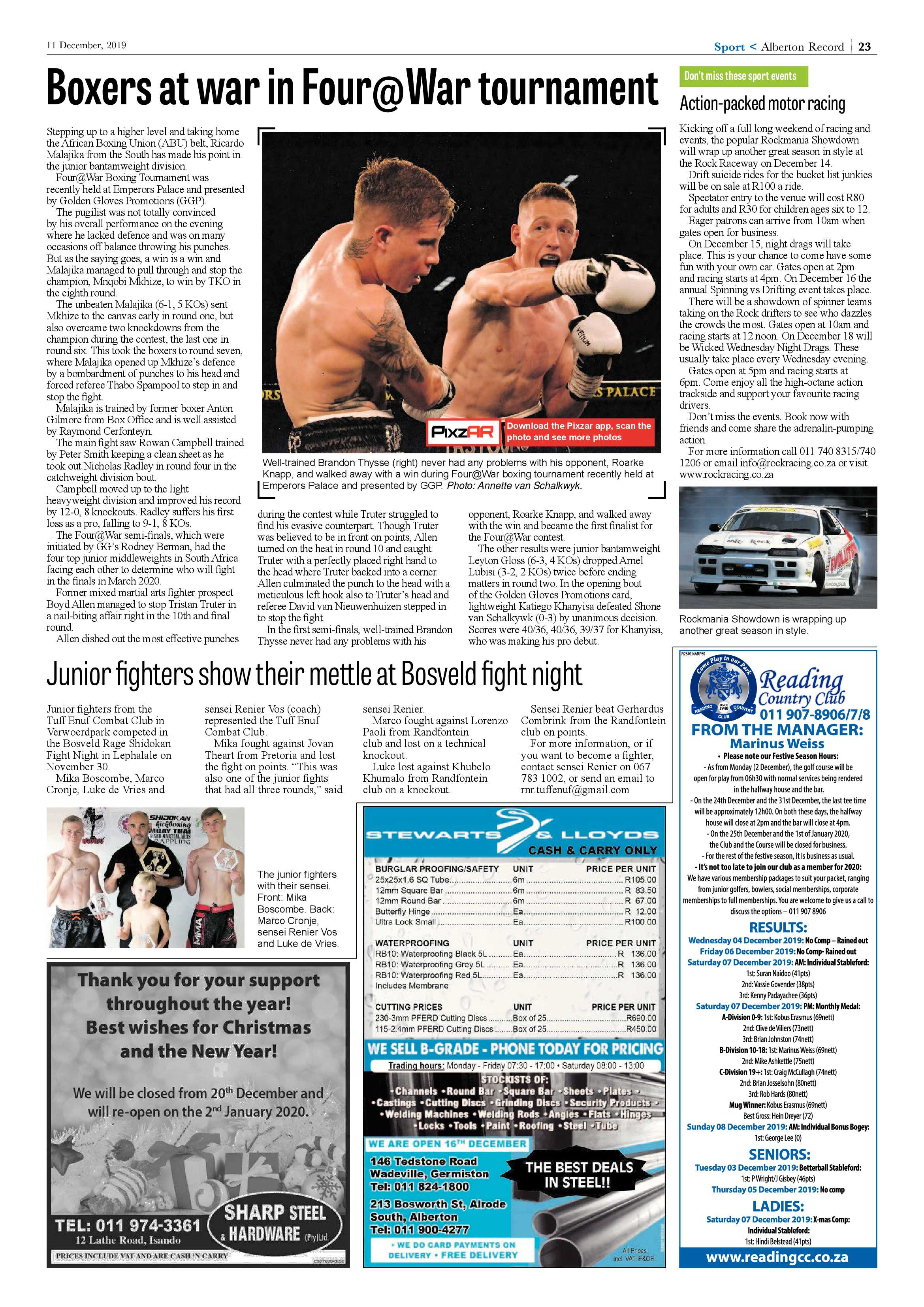 Alberton Record 11 December 2019 page 23