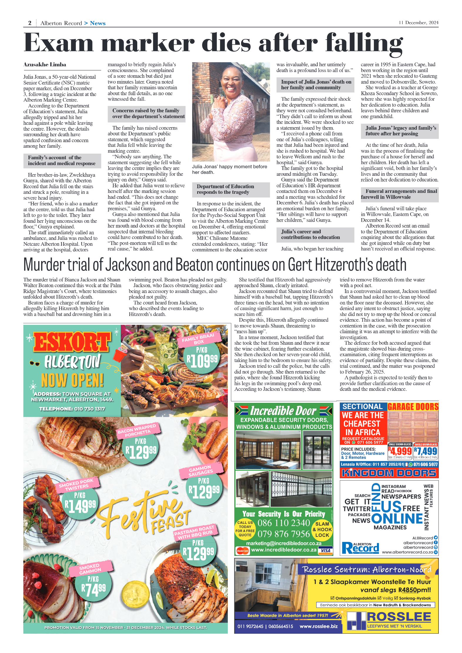 Alberton Record 11 December 2024 page 4
