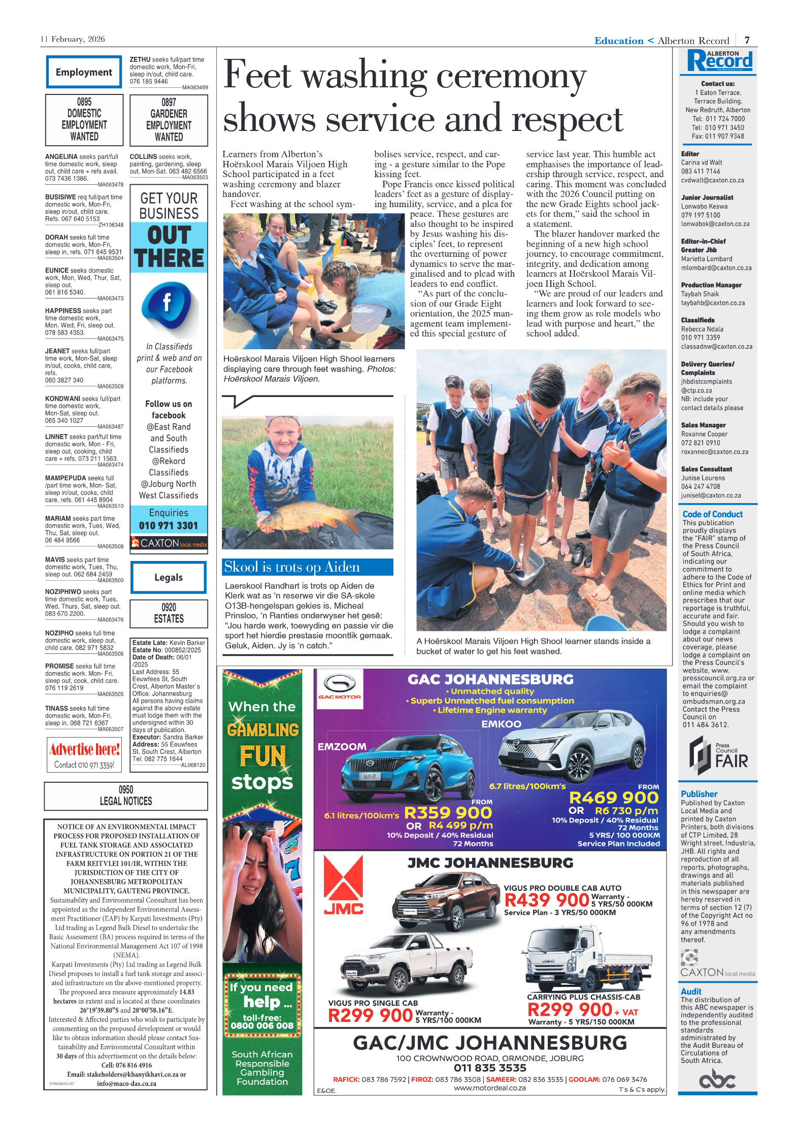 Alberton Record 11 February 2026 page 9