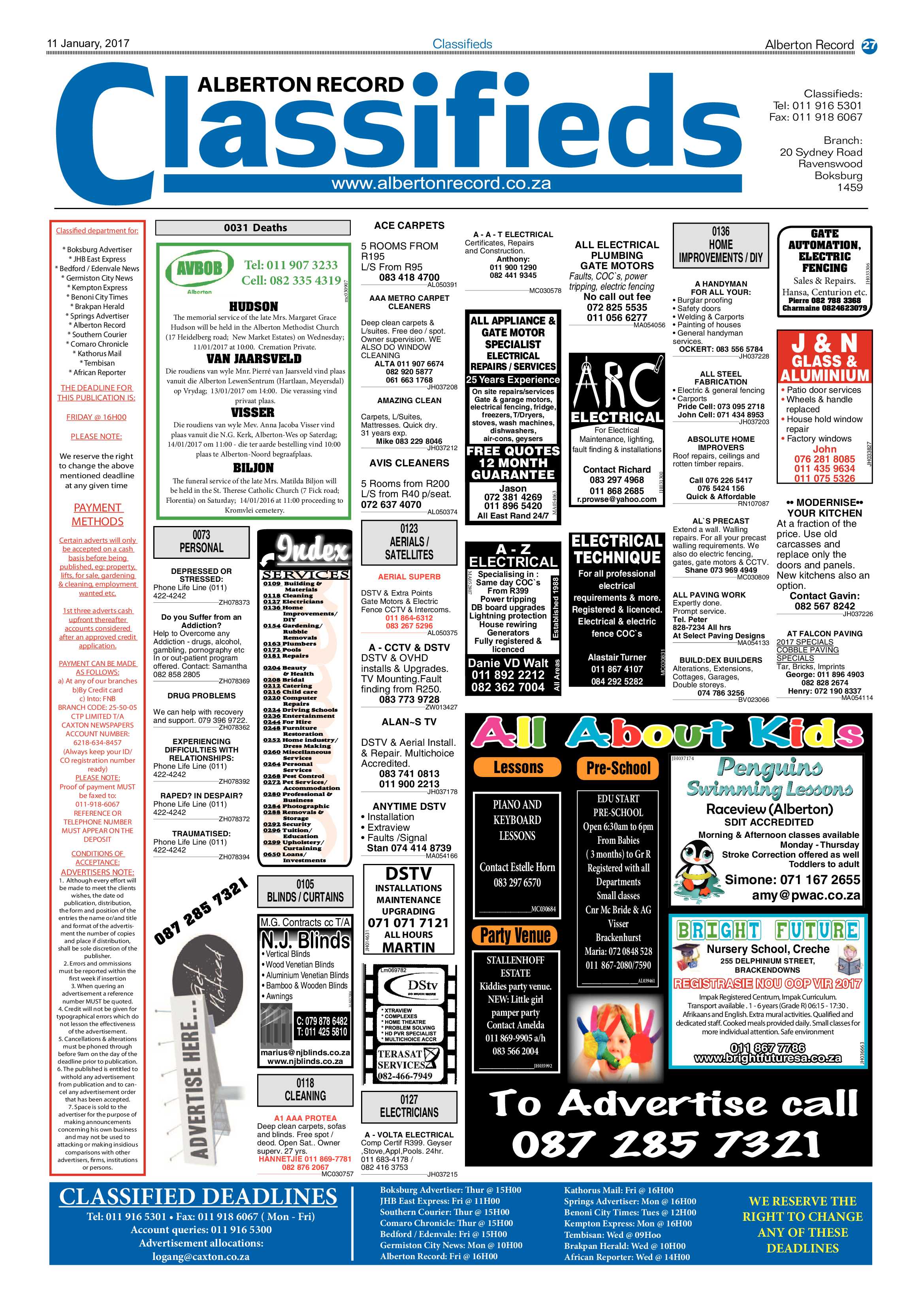 Alberton Record 11 January 2017 page 27