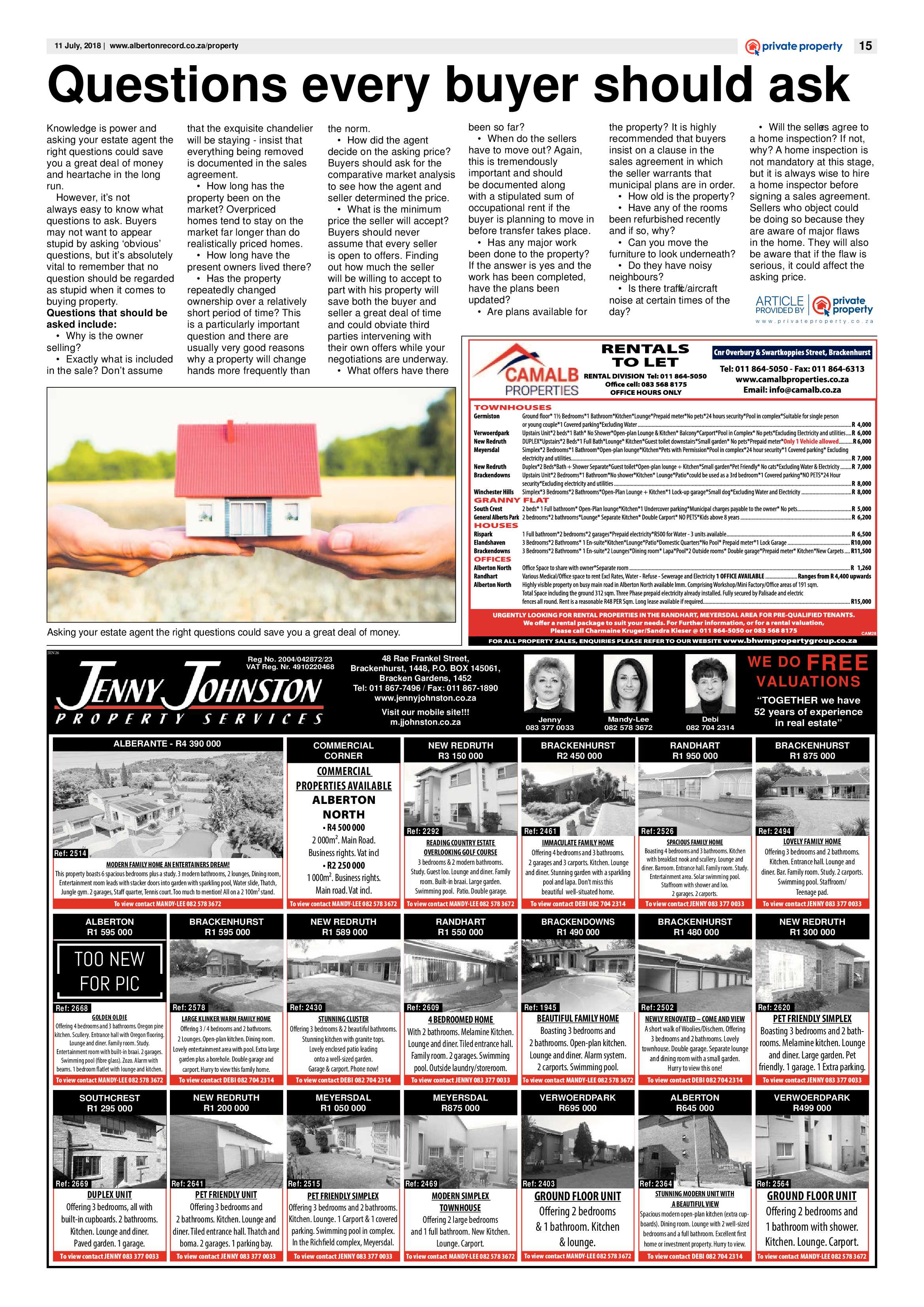 Alberton Record 11 July 2018 page 15