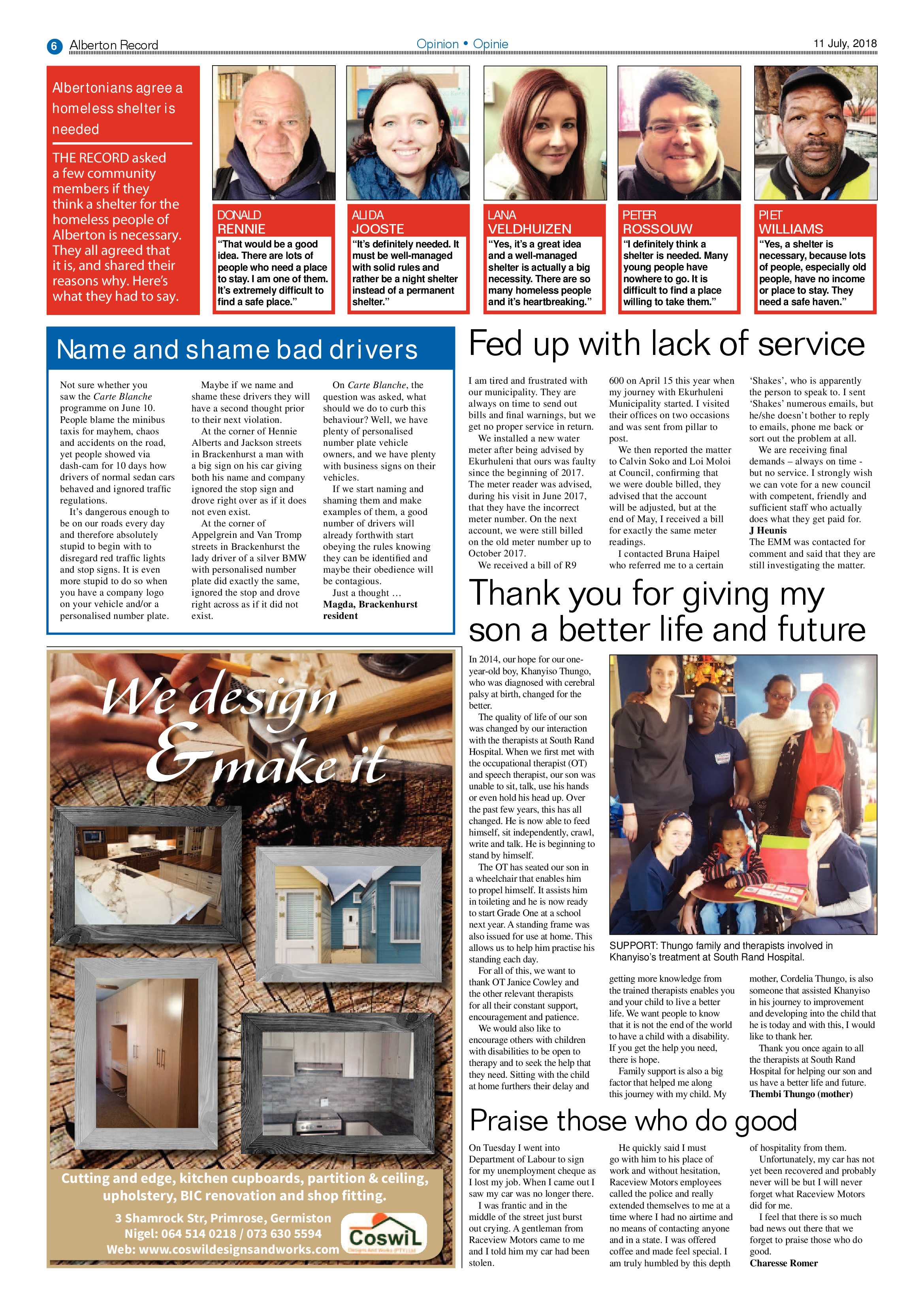 Alberton Record 11 July 2018 page 6