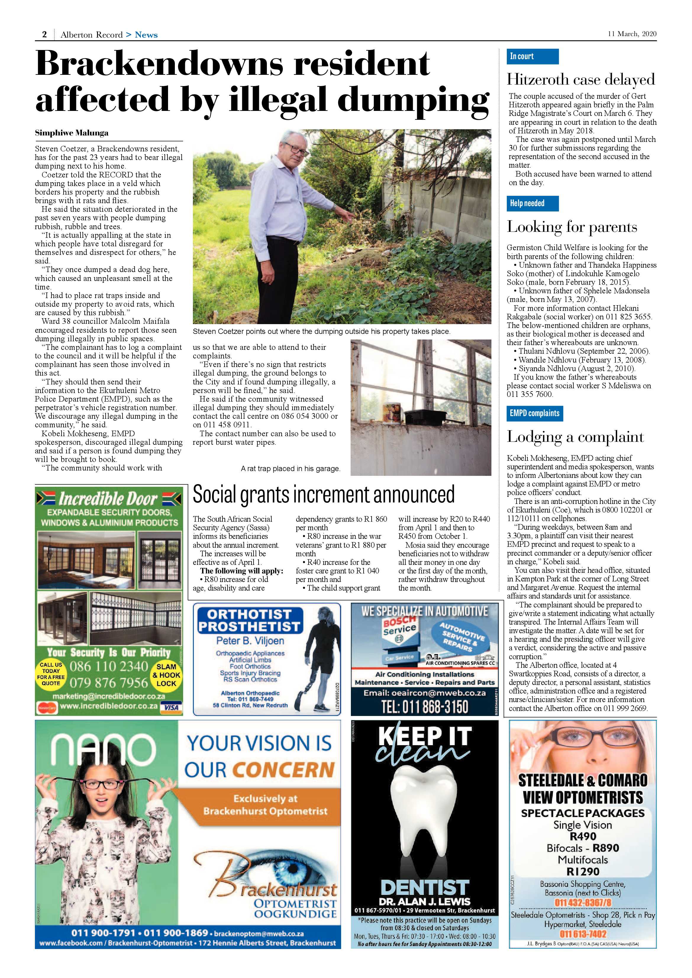 Alberton Record 11 March 2020 page 2