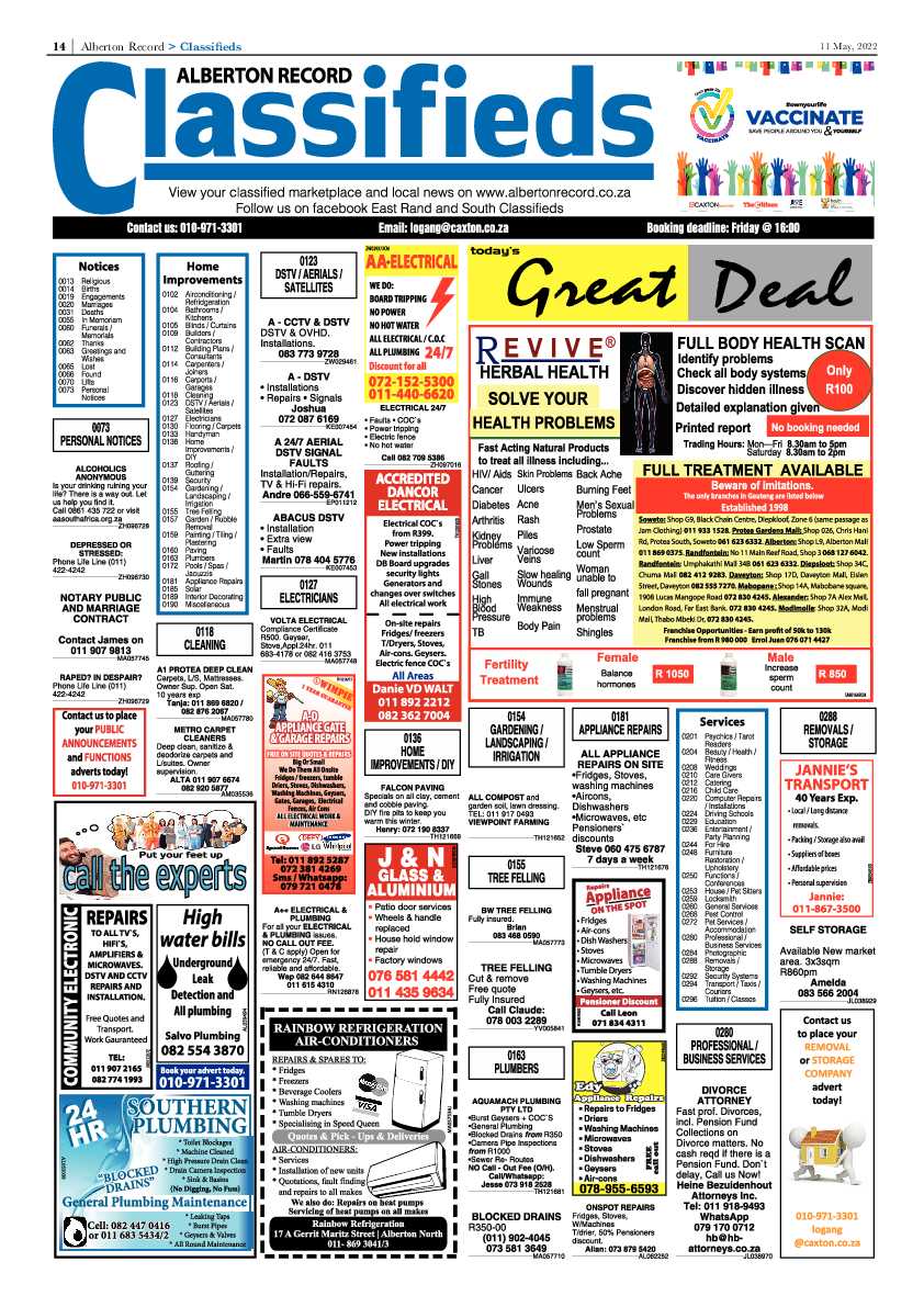 Alberton Record 11 May 2022 page 16