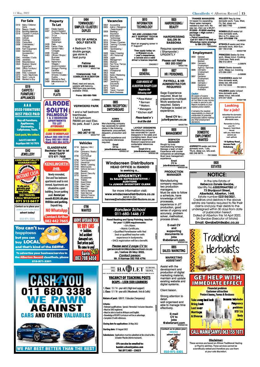 Alberton Record 11 May 2022 page 17