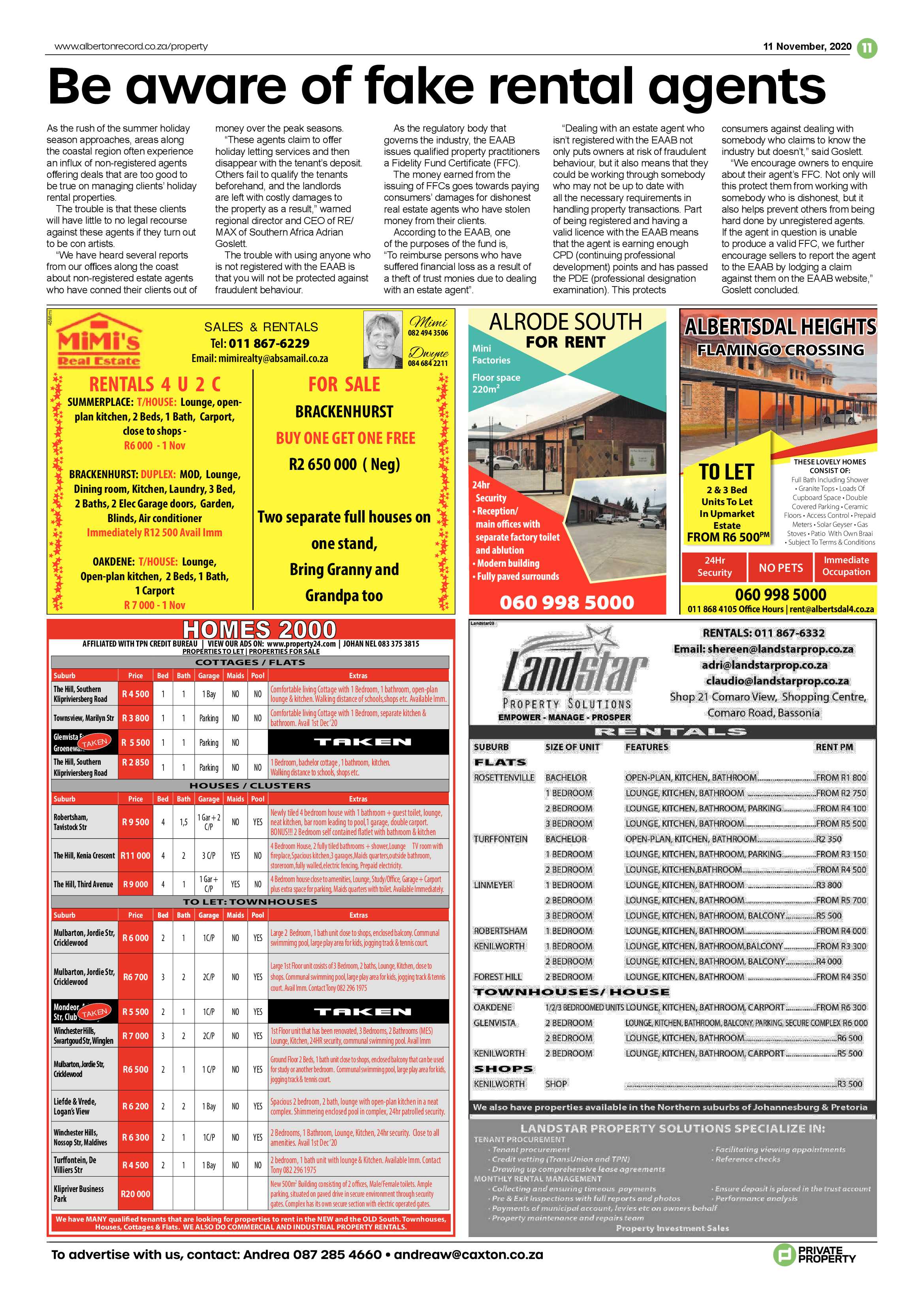 Alberton Record 11 November Alberton 2020 page 11