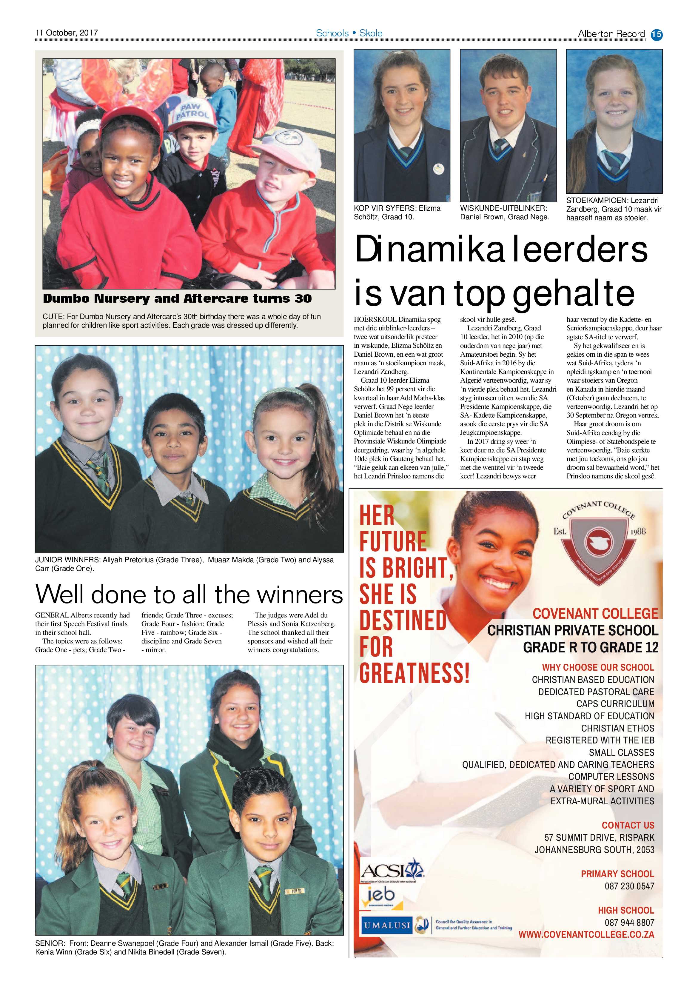 Alberton Record 11 October 2017 page 15
