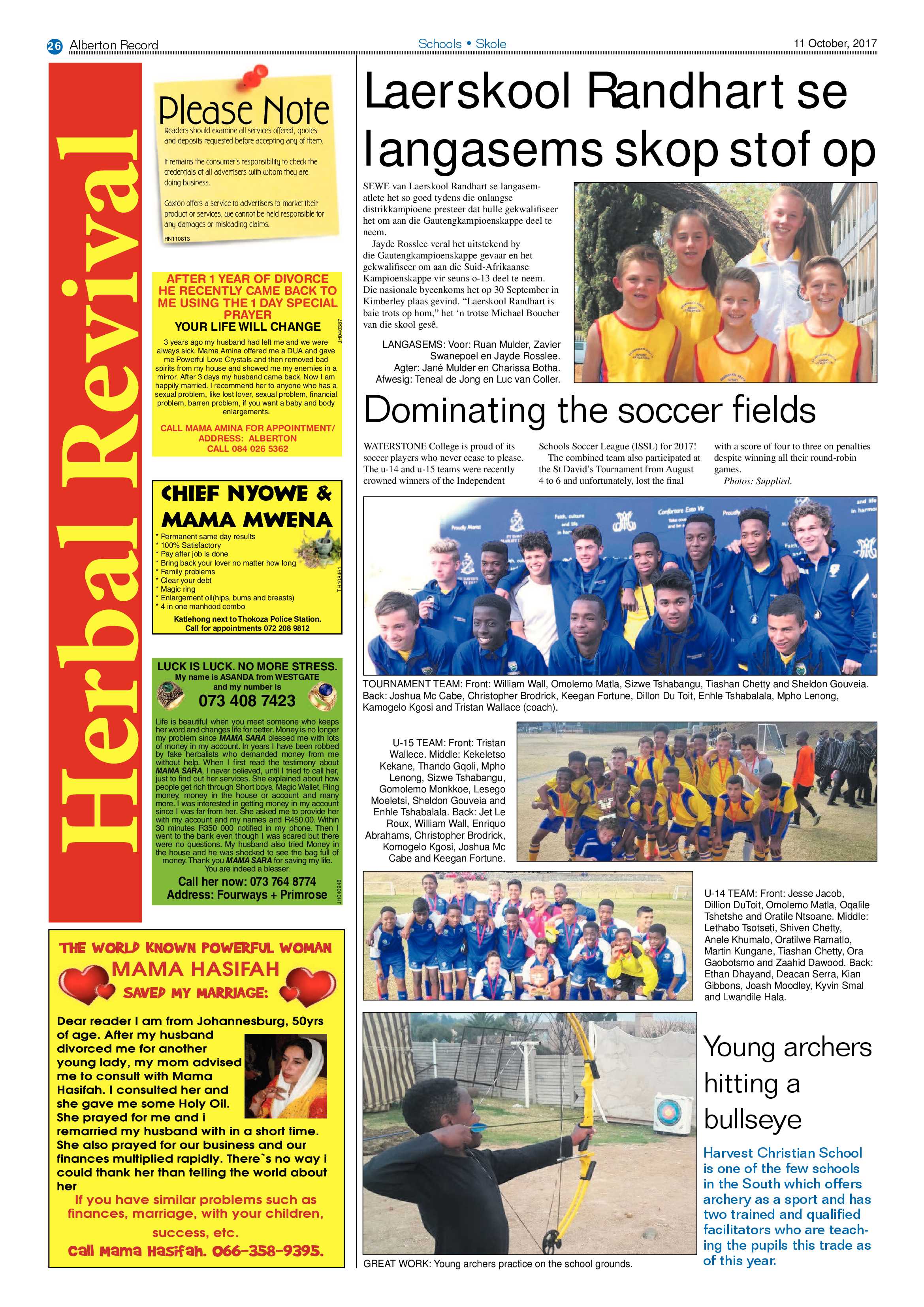 Alberton Record 11 October 2017 page 26