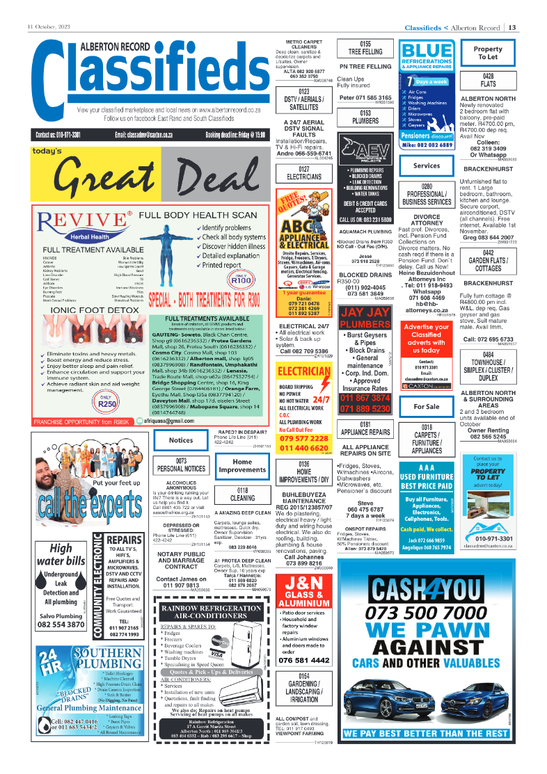 Alberton Record 11 October 2023 page 13