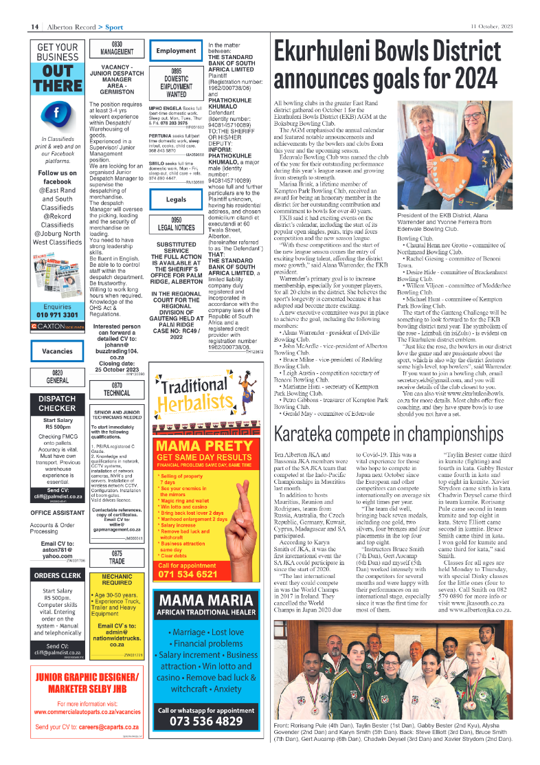 Alberton Record 11 October 2023 page 14