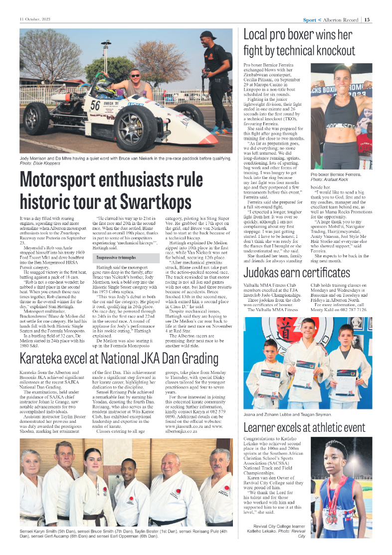 Alberton Record 11 October 2023 page 15