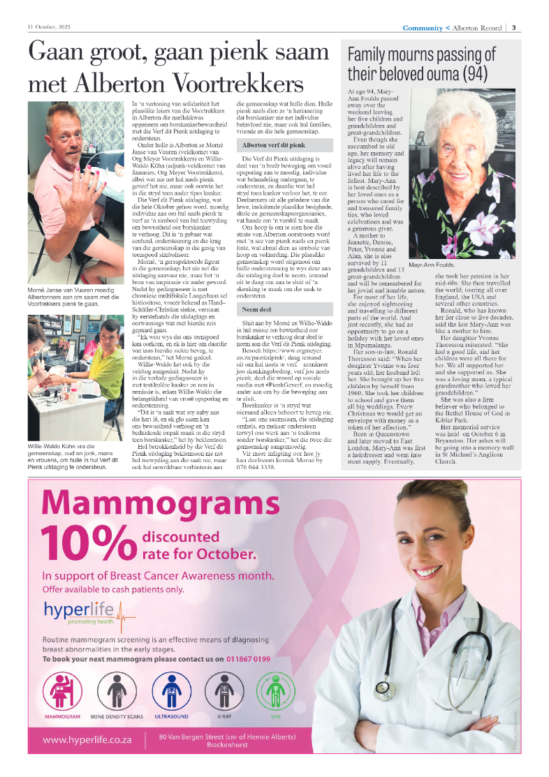 Alberton Record 11 October 2023 page 3
