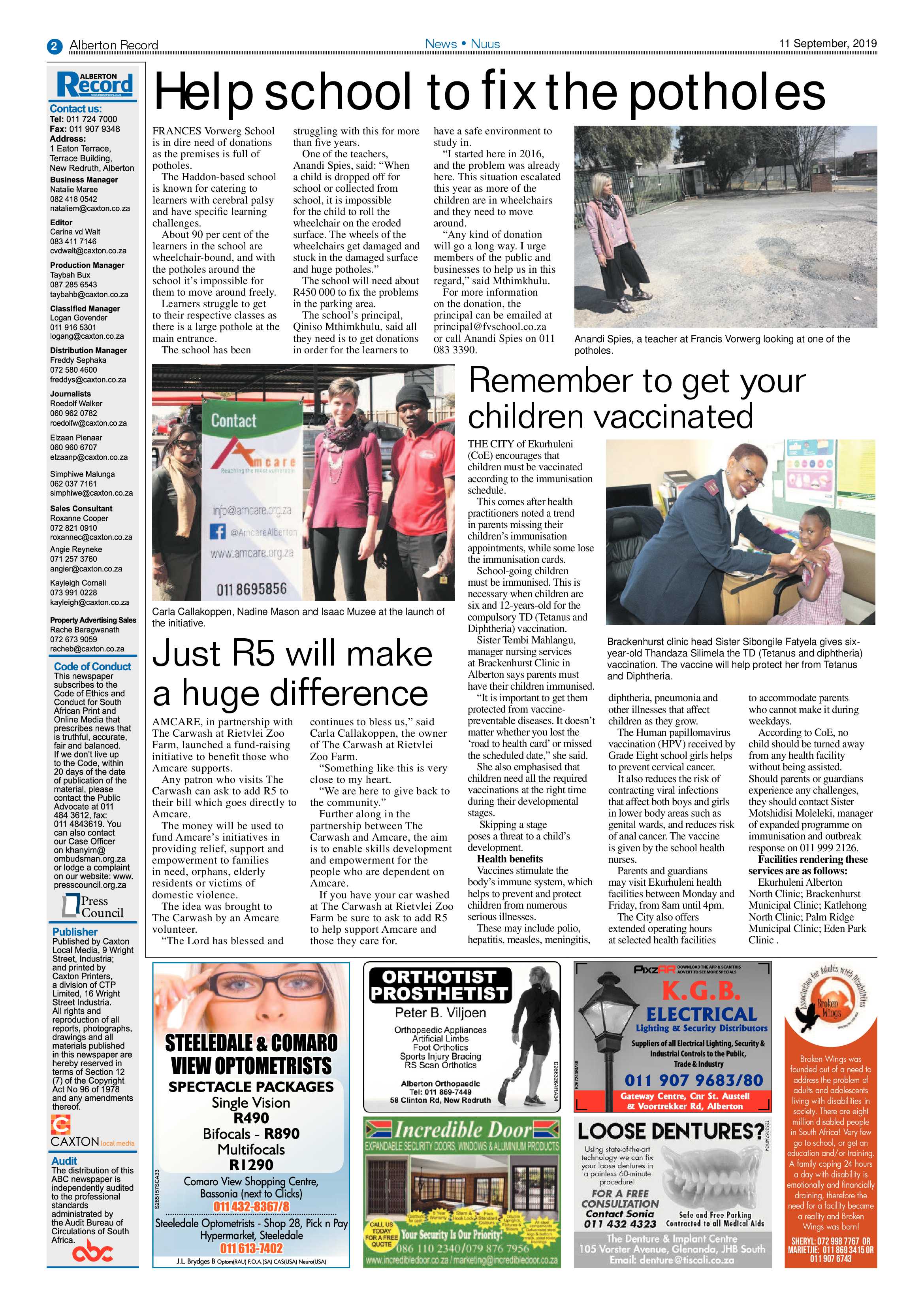 Alberton Record 11 September 2019 page 2